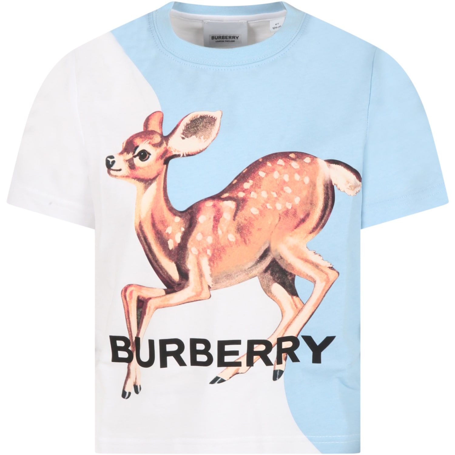 Burberry Multicolor T-shirt For Kids With Fawn