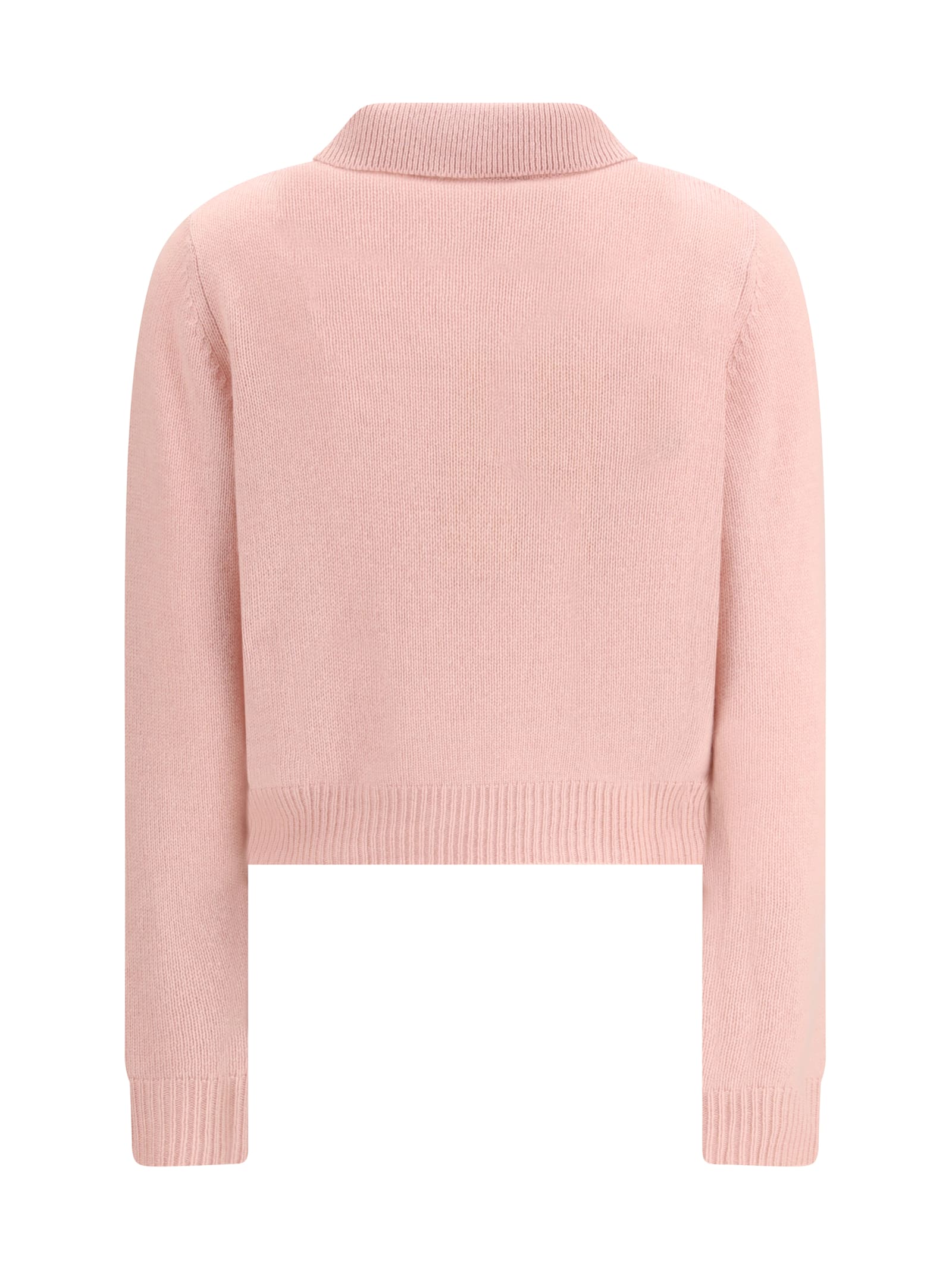 Marni Multicolor Cashmere Polo Shirt In Pink