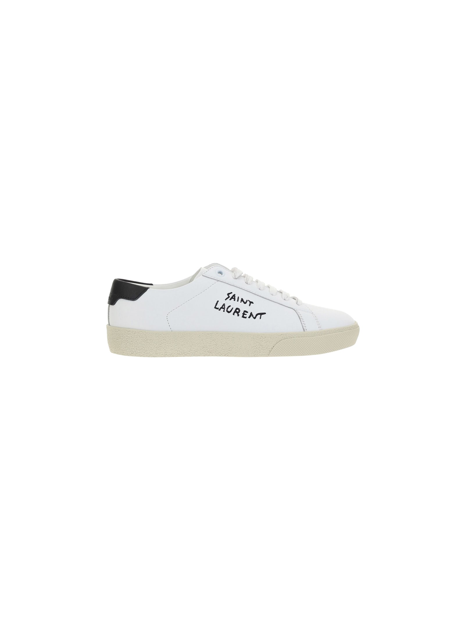 Saint Laurent Sneakers In Blanc Optique/nero