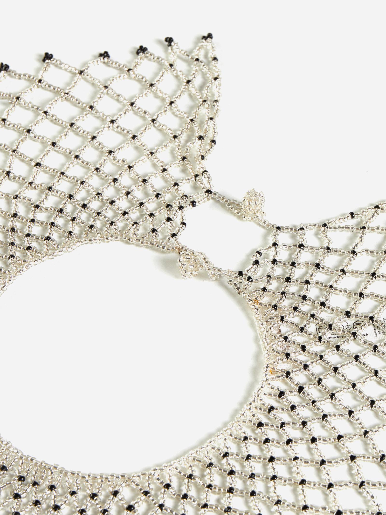 Shop Forte Forte Baguette Beads Necklace In Metallic