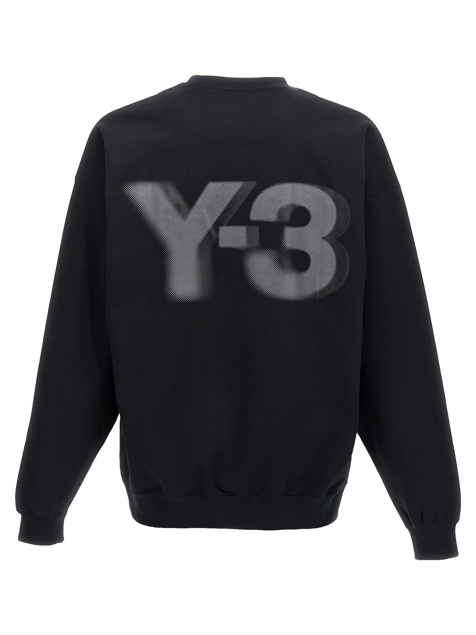 Shop Y-3 Logo Print Sweatshirt In Black