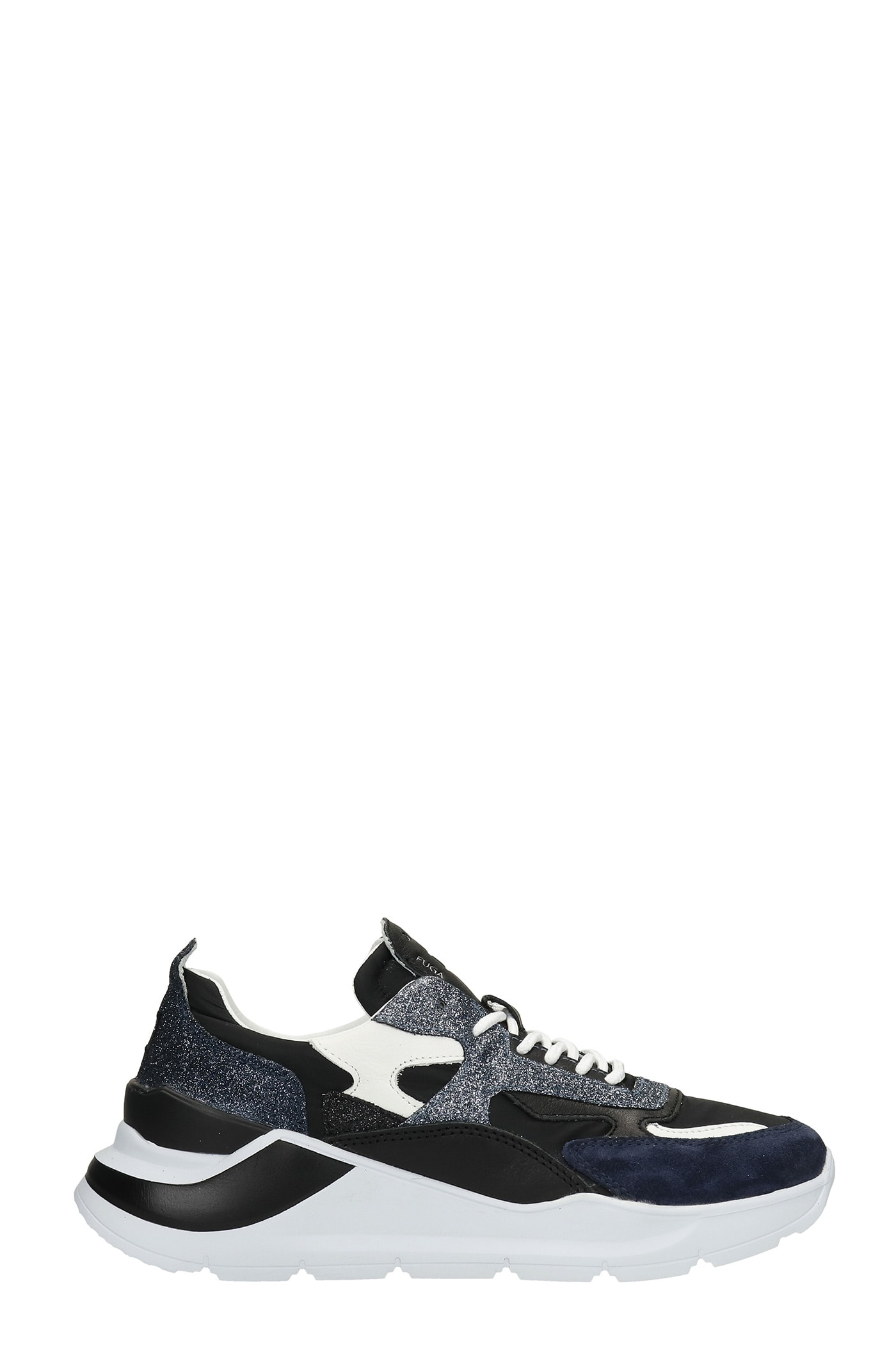 D.A.T.E. Fuga Sneakers In Black Synthetic Fibers