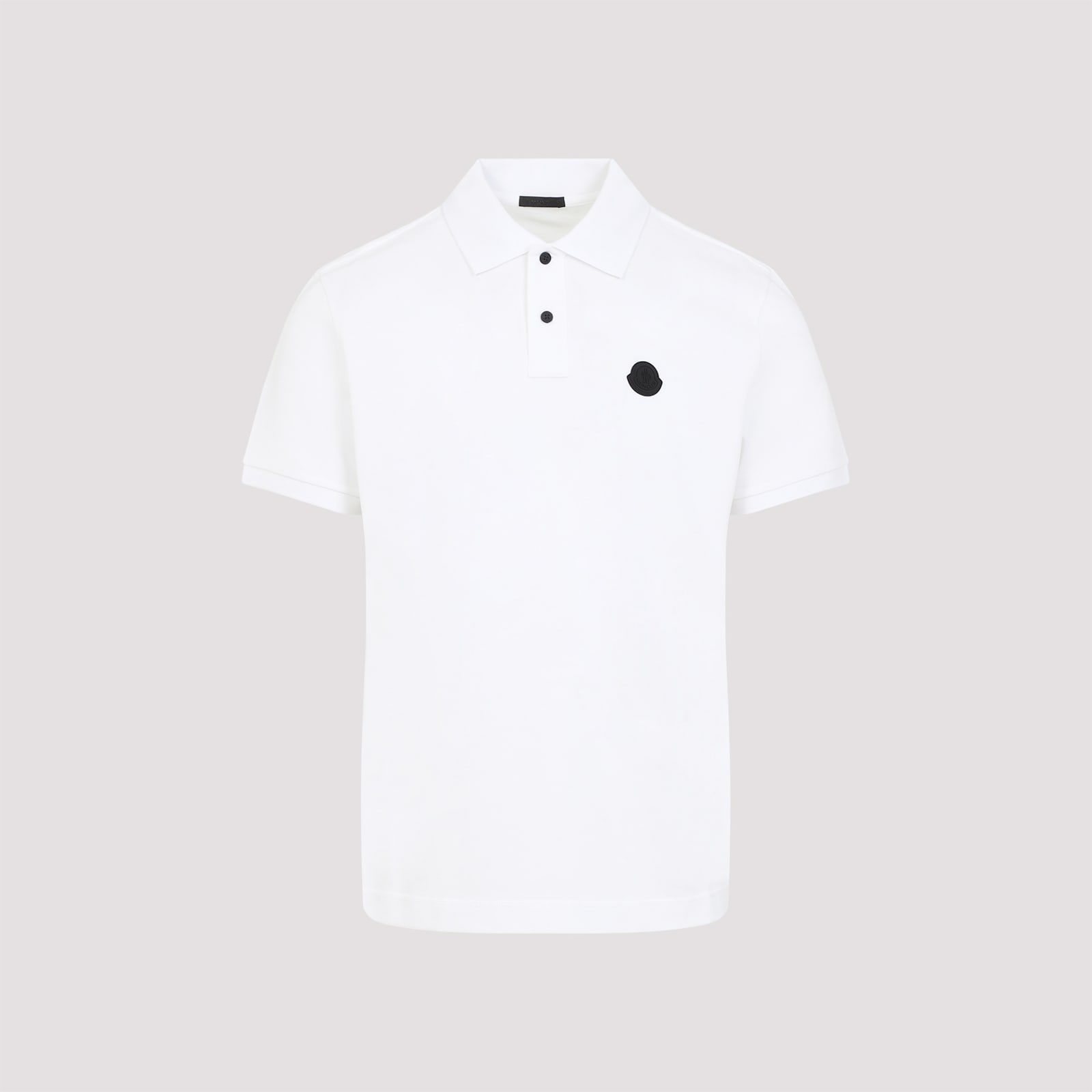 Moncler Classic Cotton Polo T-shirt In White