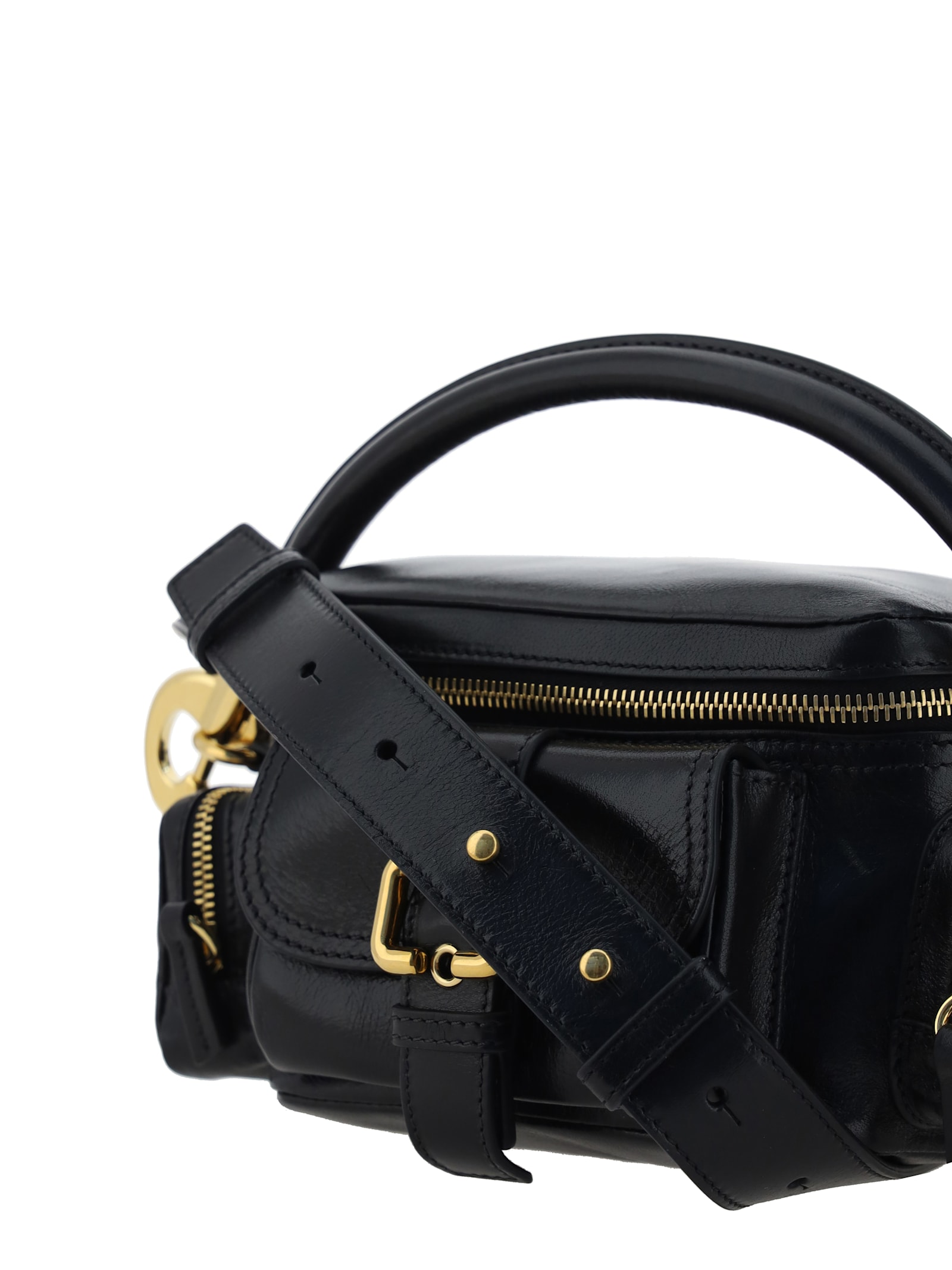 Shop Chloé Camera Handbag In Black