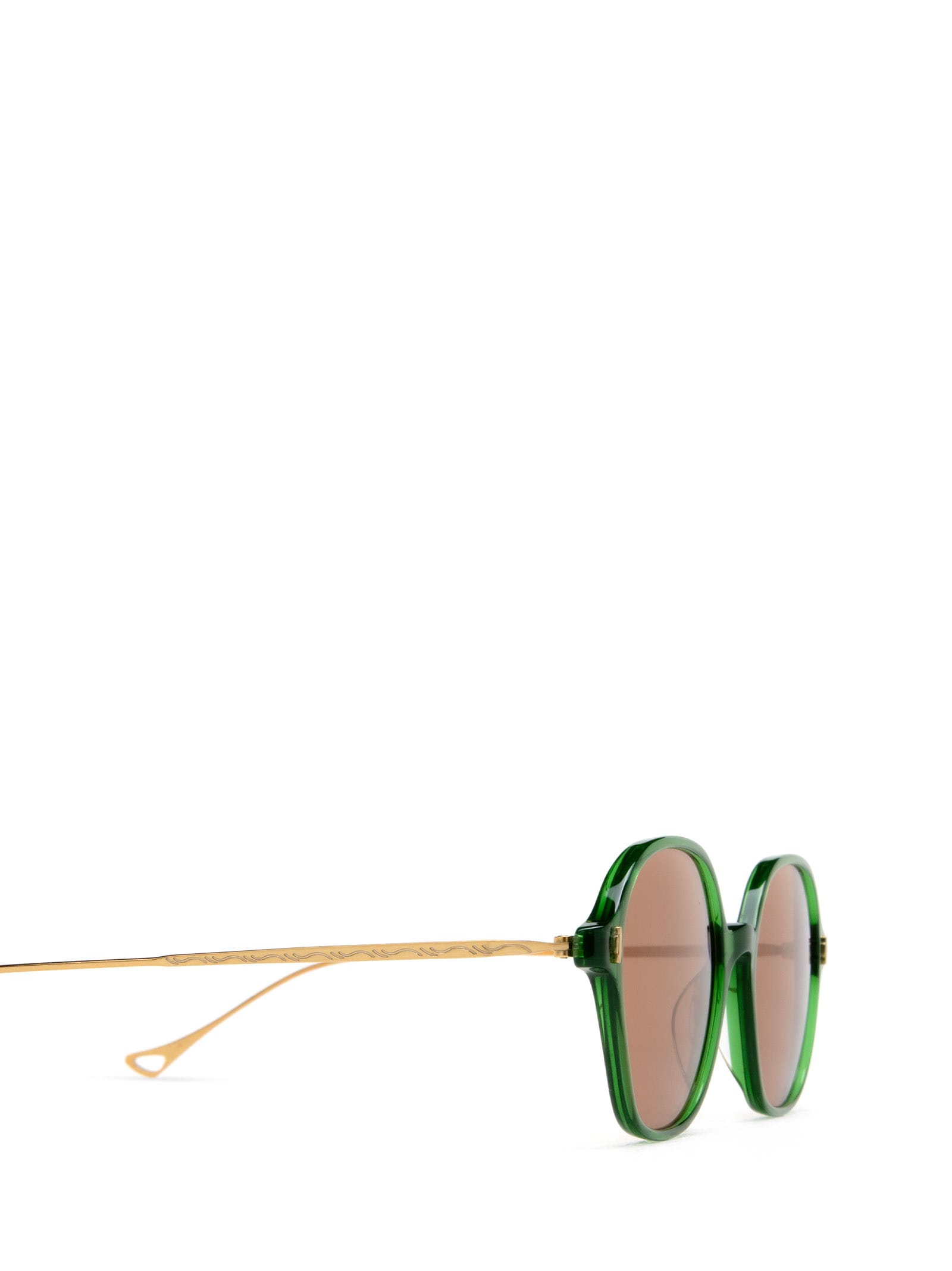 Shop Eyepetizer Windsor Transparent Green Sunglasses