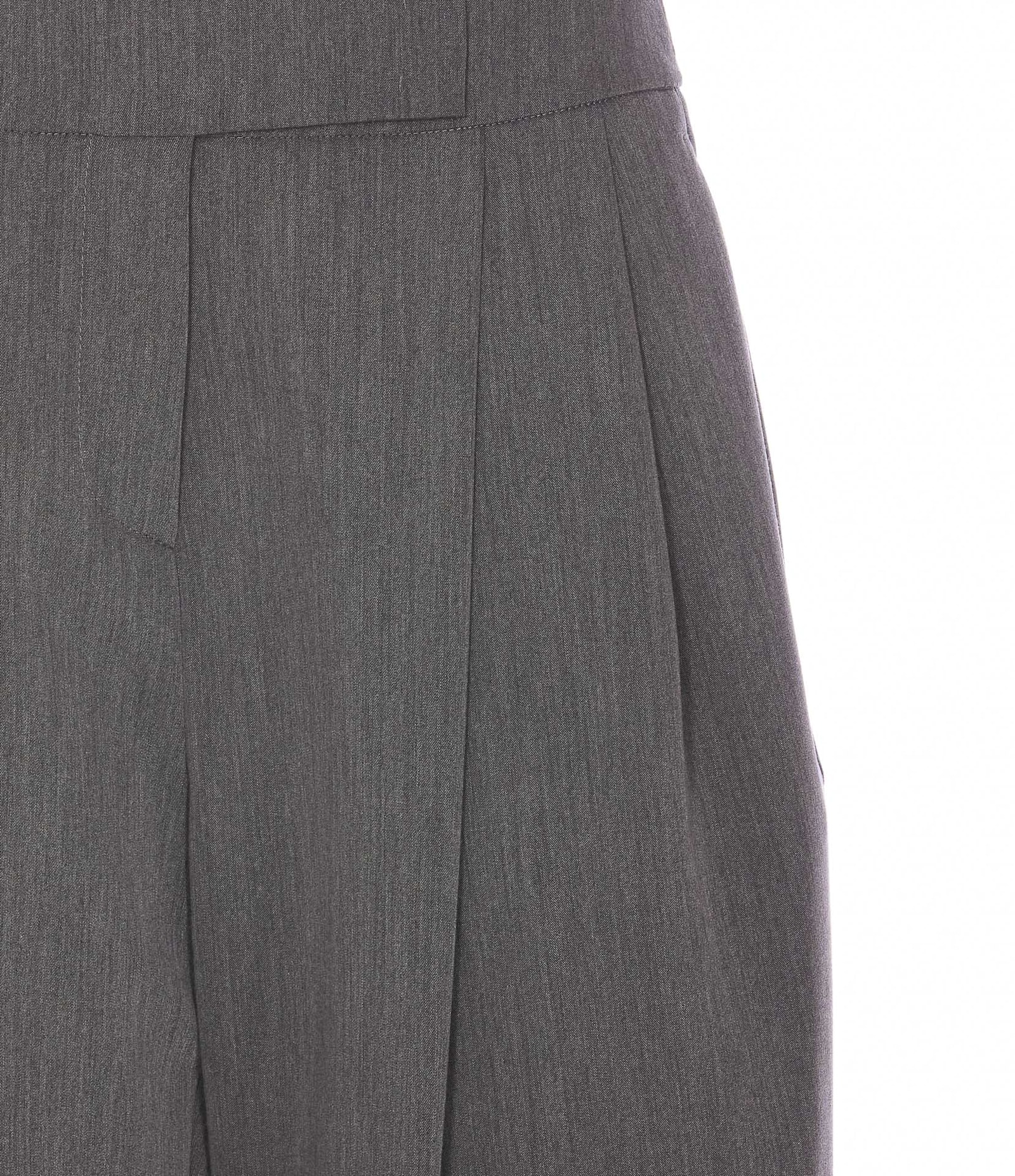 Shop Pinko Wide-leg Pinces Trousers In Grey