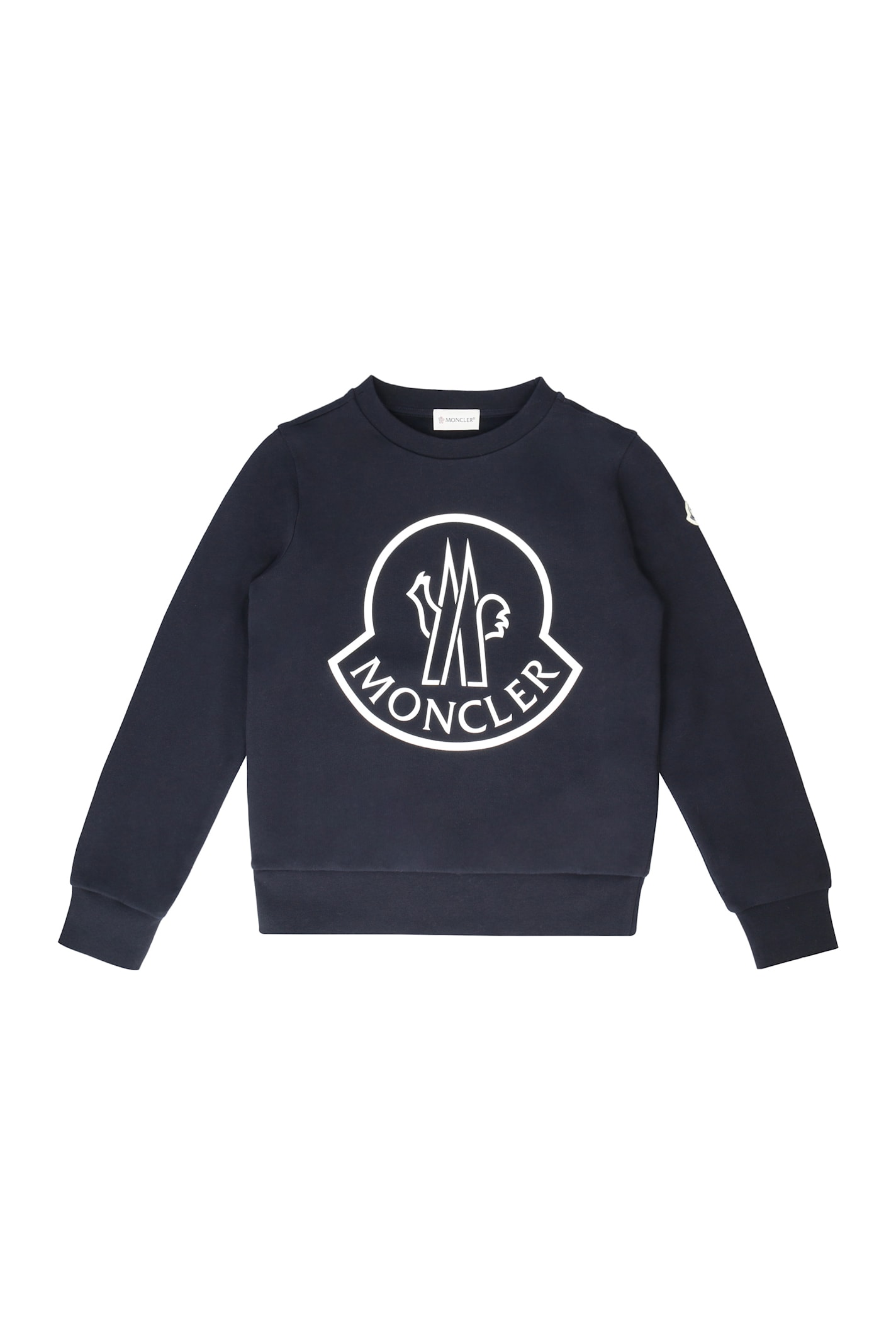 Moncler Boys Vy Kids Brand-print Cotton Sweatshirt In Blue
