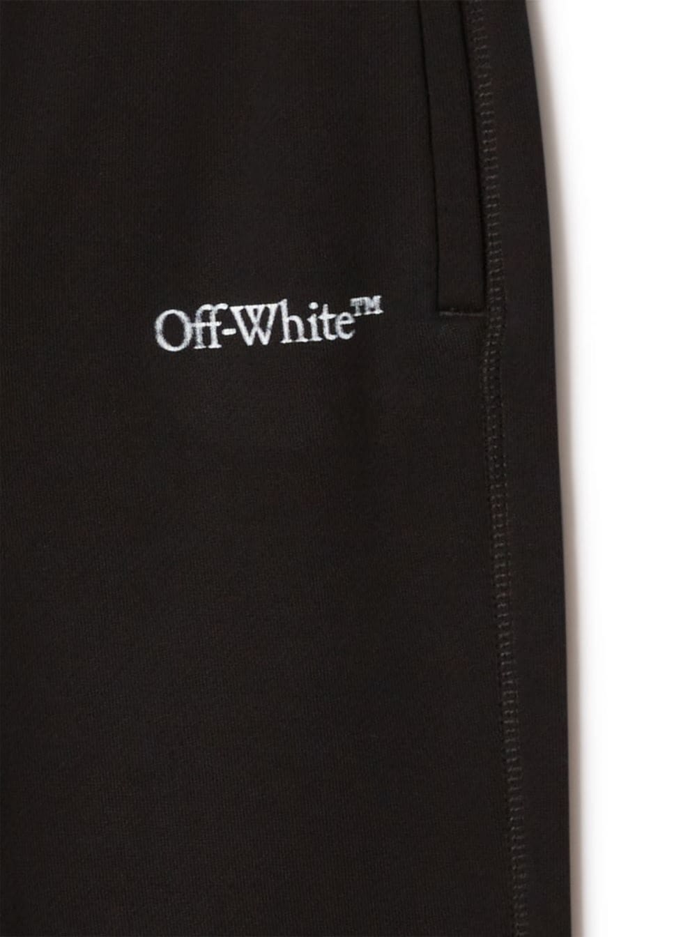 Shop Off-white Bookish Bit Logo Sweatpant In Black Whit