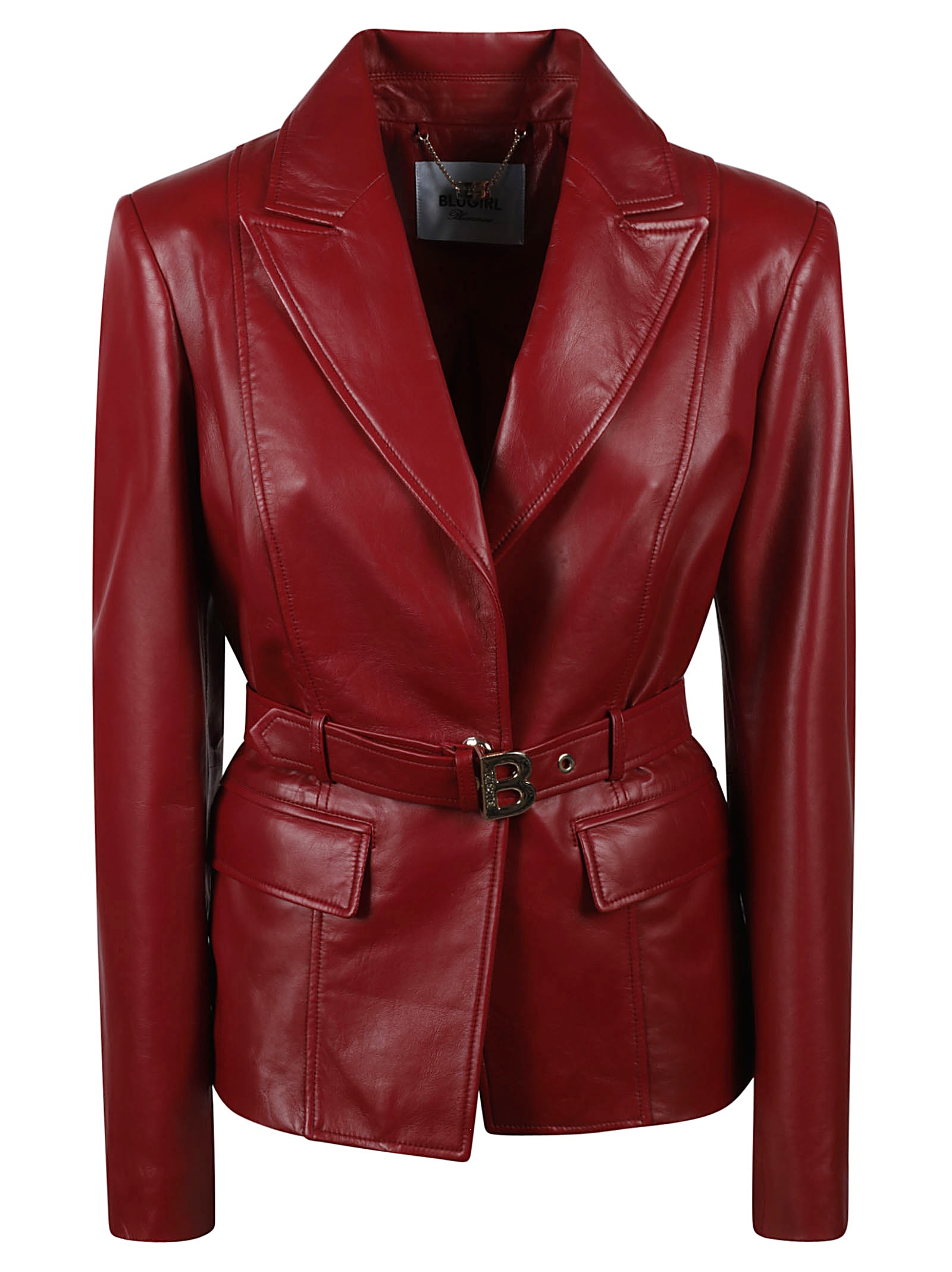 Blugirl Belted Jacket In Cherry