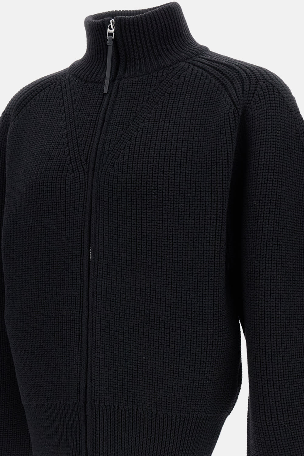 Jacquemus Merino Zip Cardigans In Black