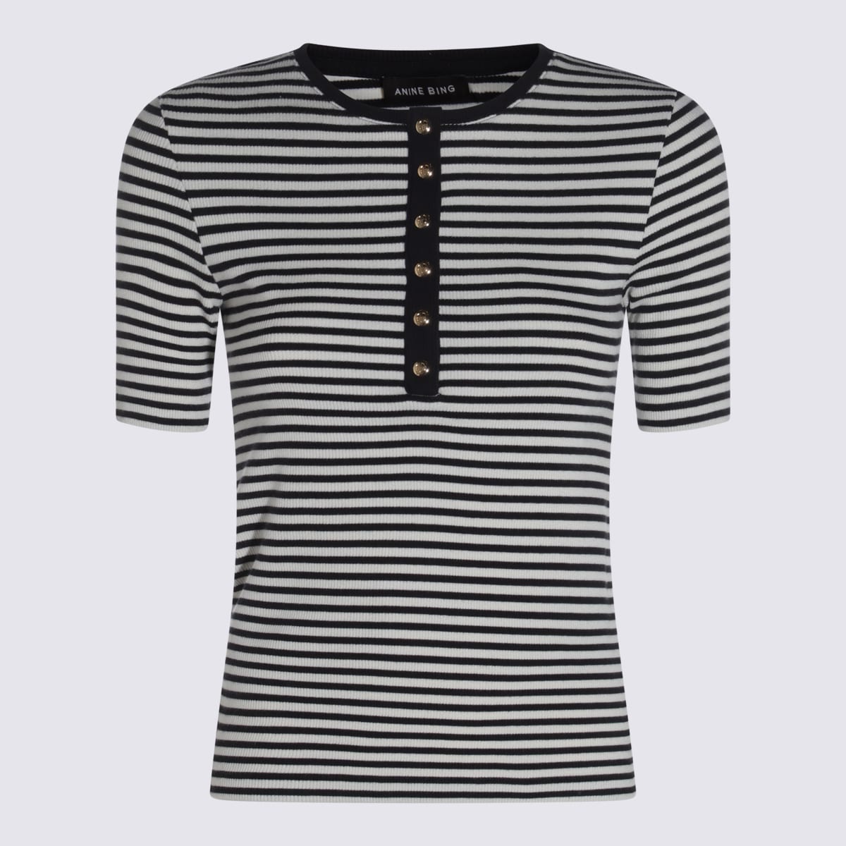 Black And White Cotton T-shirt