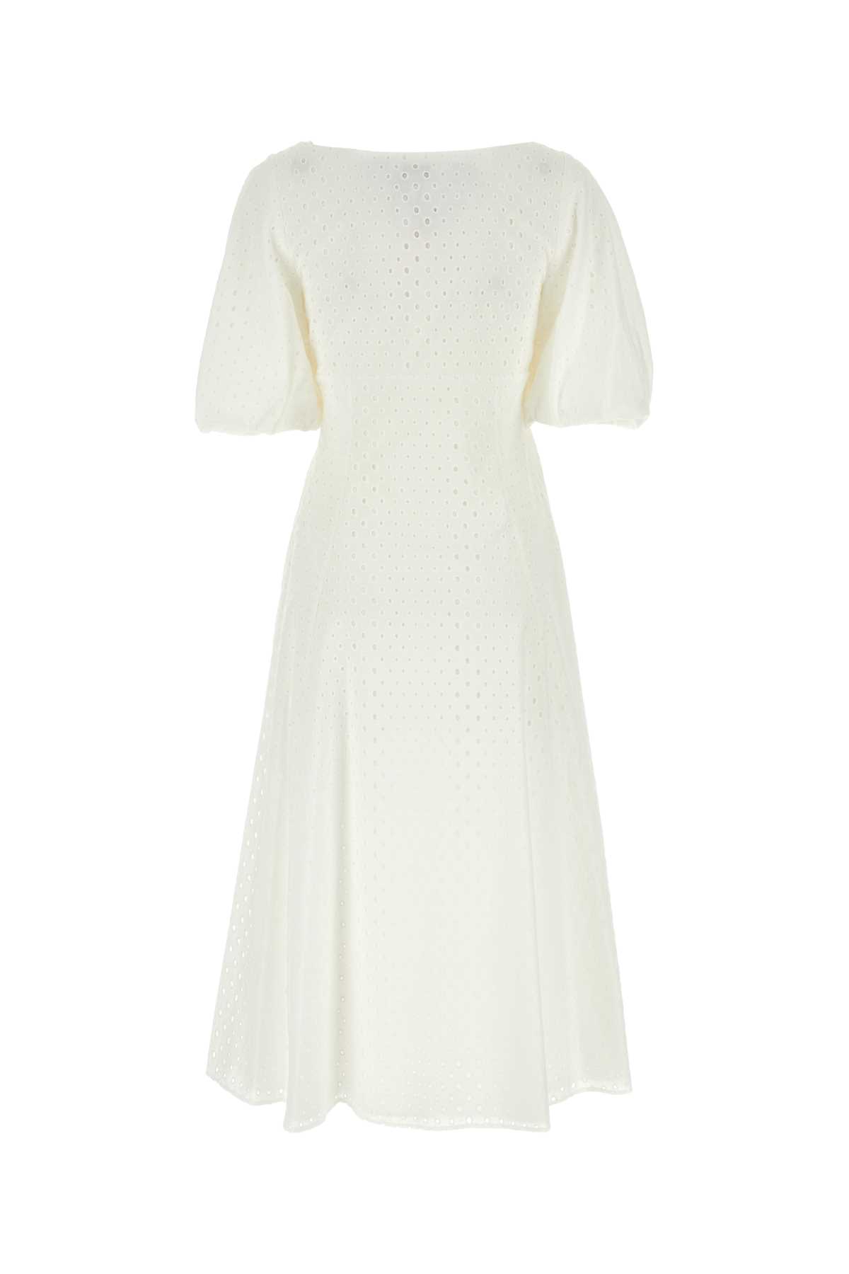 Kenzo White Broderie Anglaise Dress In 02