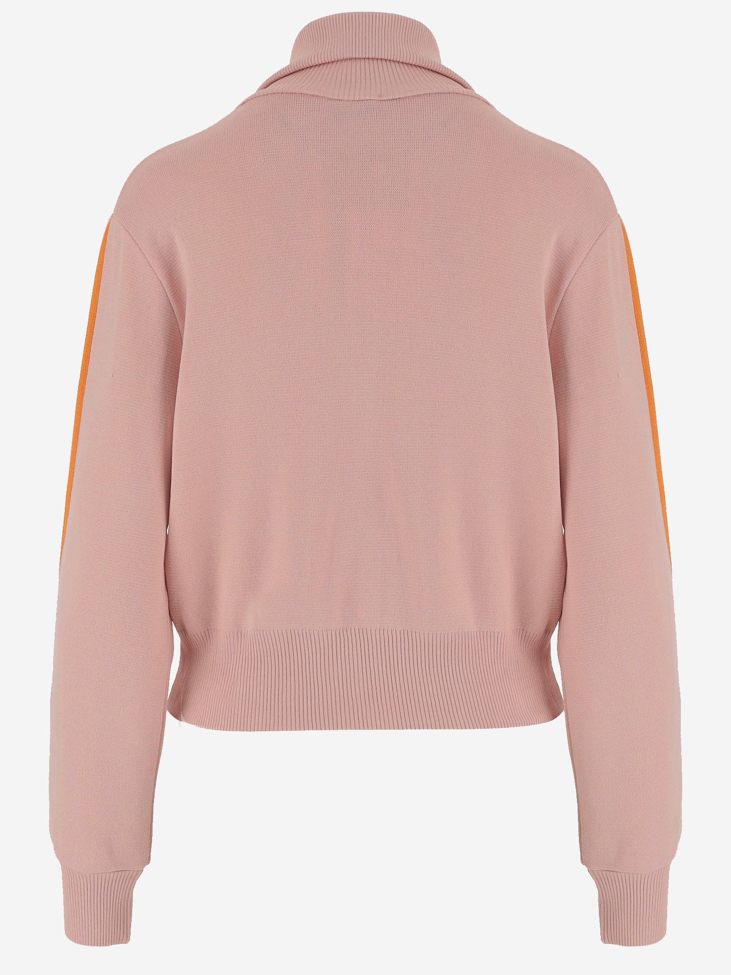 Autry Viscose Blend Jacket With Embroidered Logo And Contrasting Stripes In Pink
