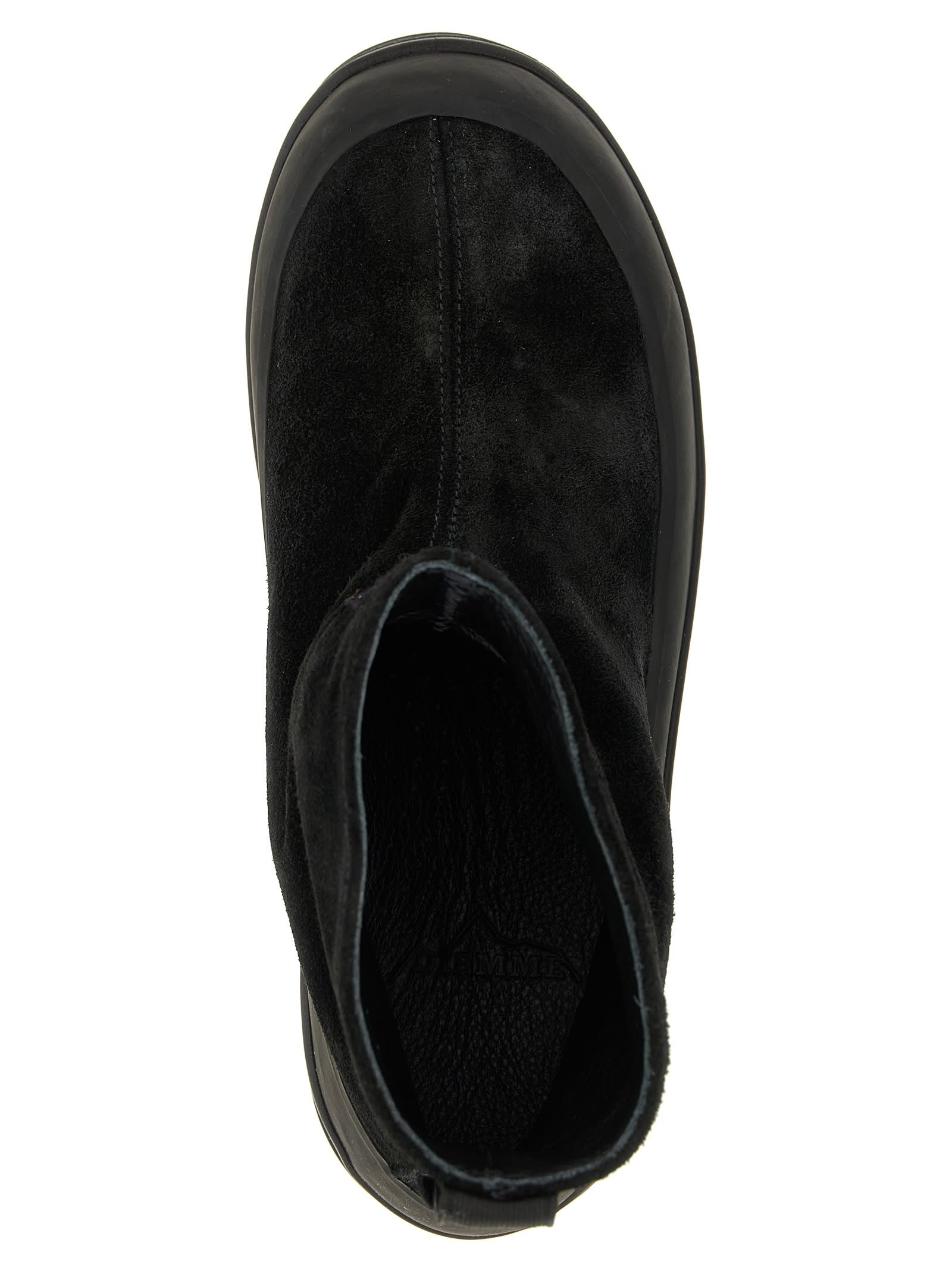 Stone Island Suede Ankle Boots In Black