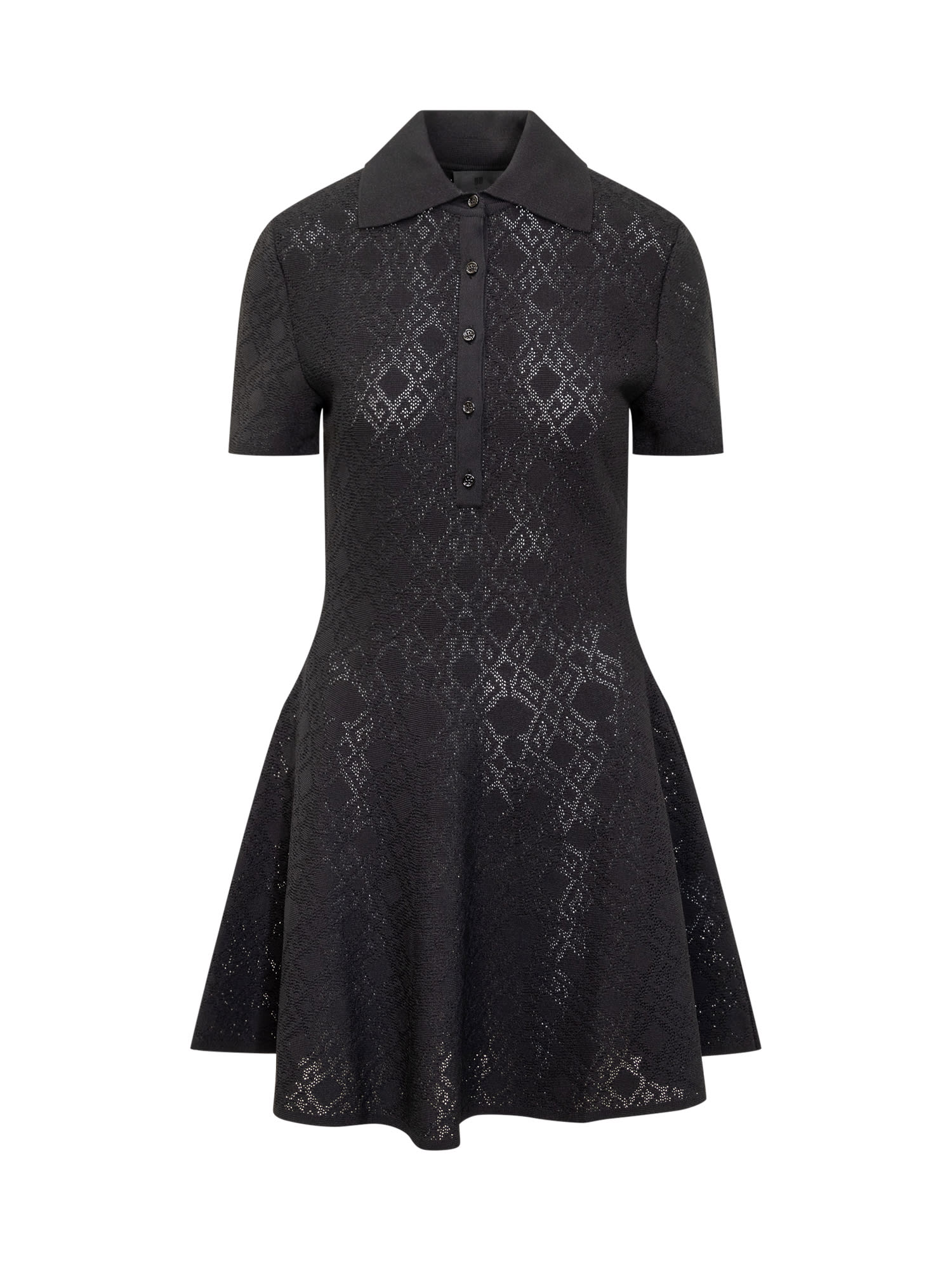 Givenchy Robe Polo En Jacquard Monogramme 72 In Black