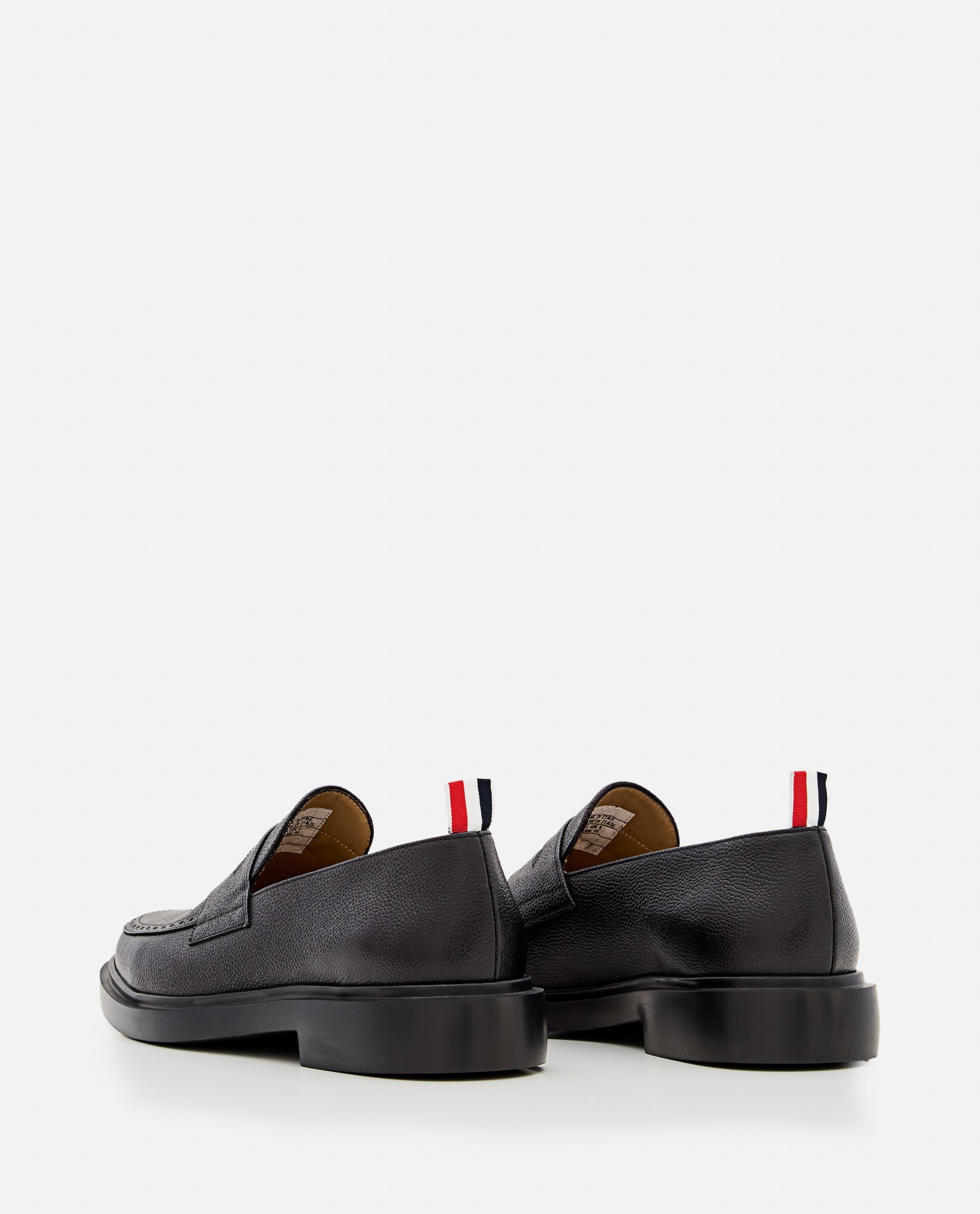 Shop Thom Browne Penny Leather Loafer In Black