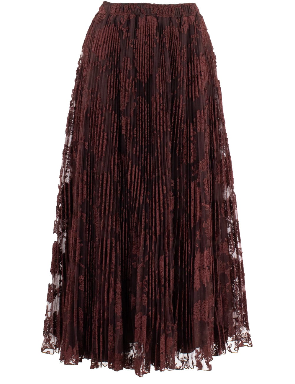 Shop Ermanno Scervino Skirt In Bitter Chocolate