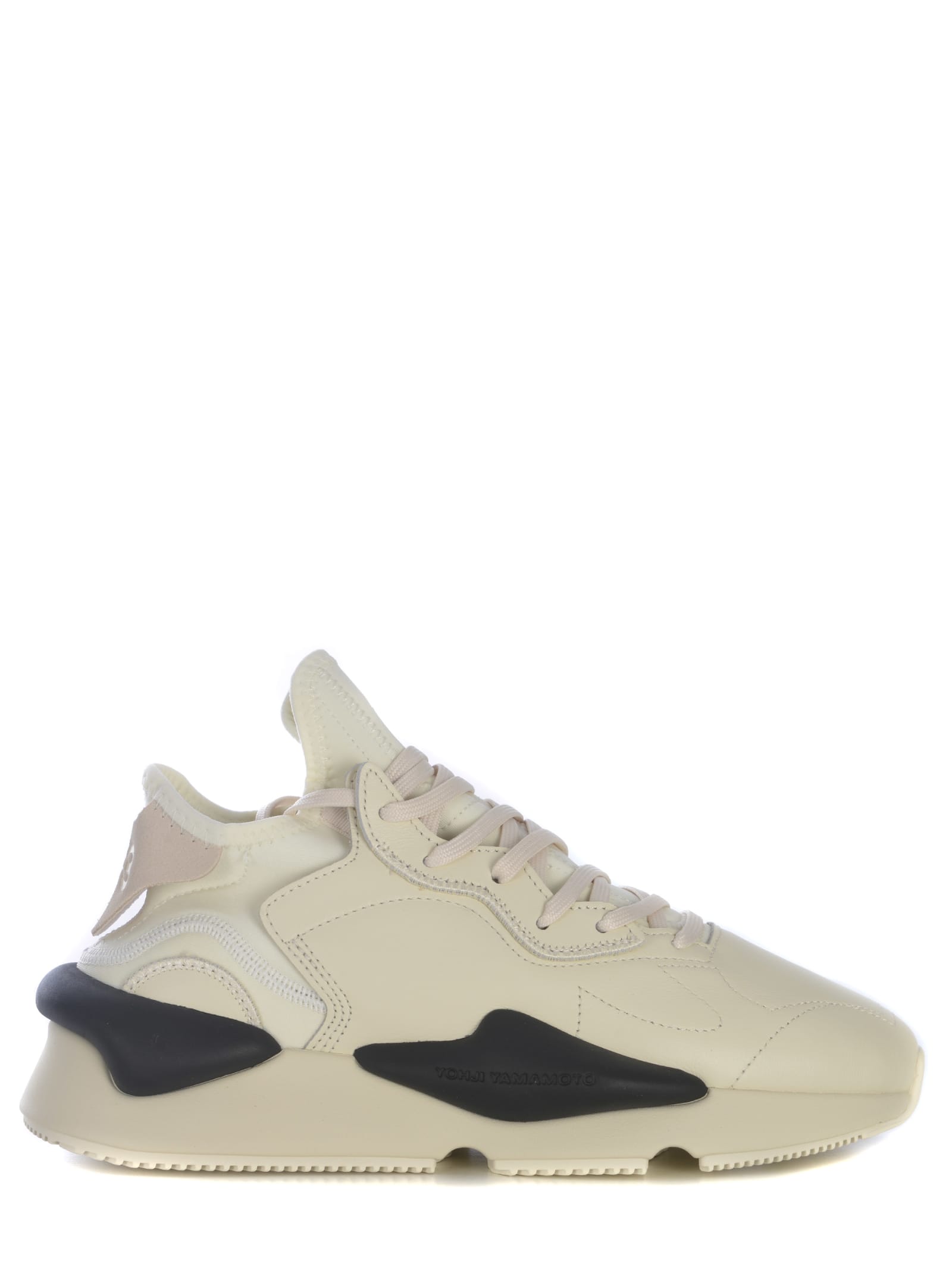 Shop Y-3 Sneakers  Kaiwa Made With Leather Upper In Beige