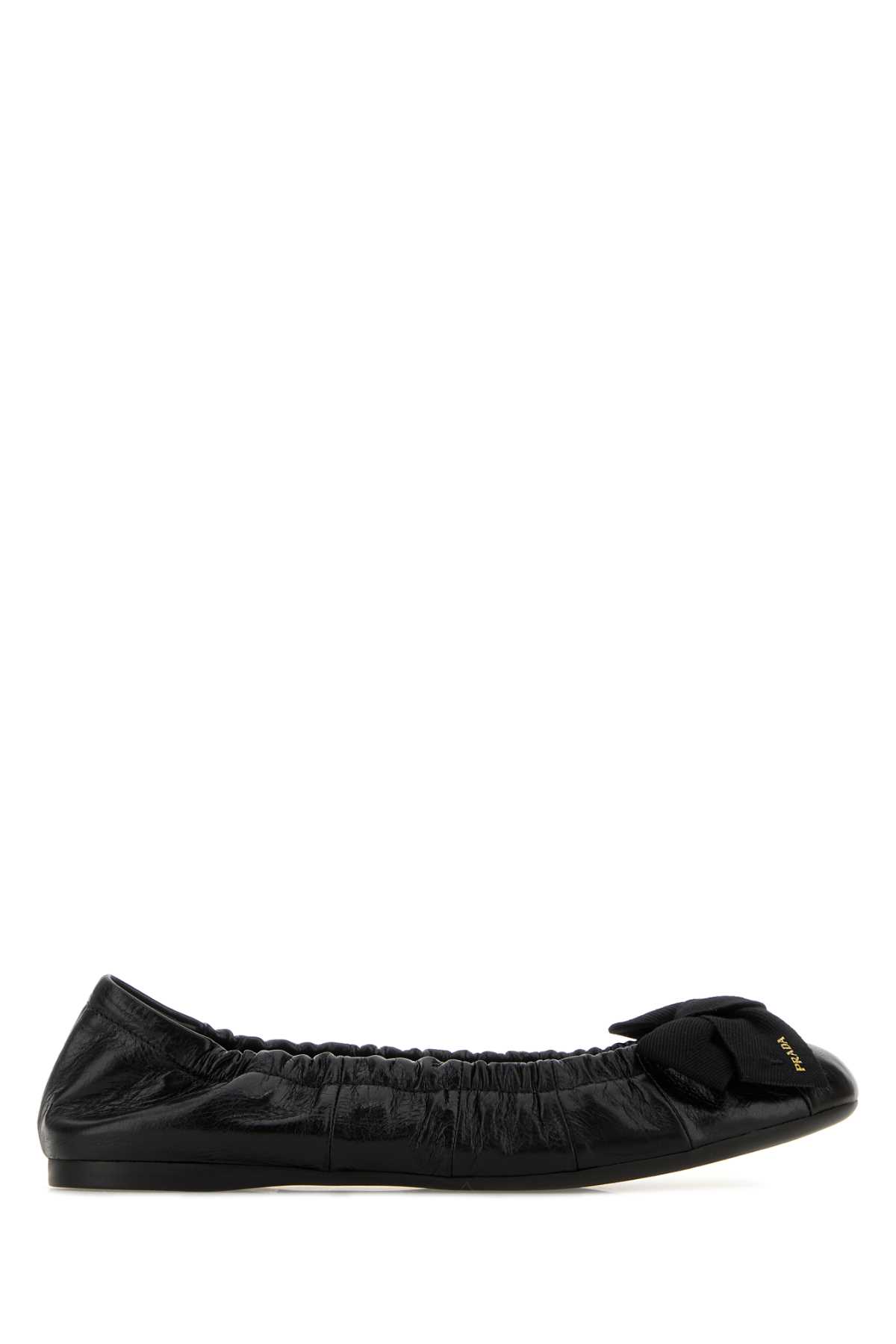 Prada Black Leather Ballerinas