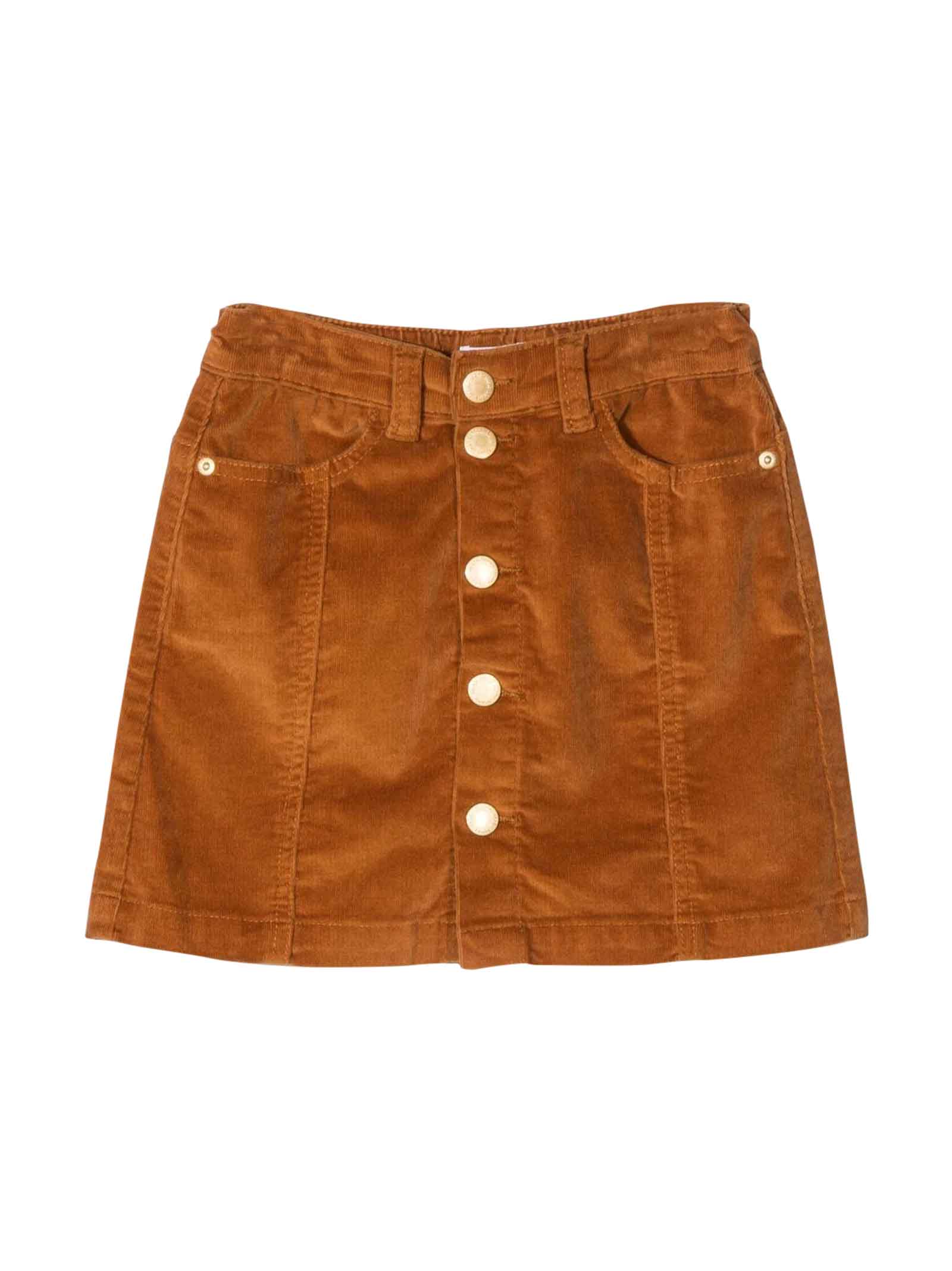 Molo Bera Velvet Effect Skirt