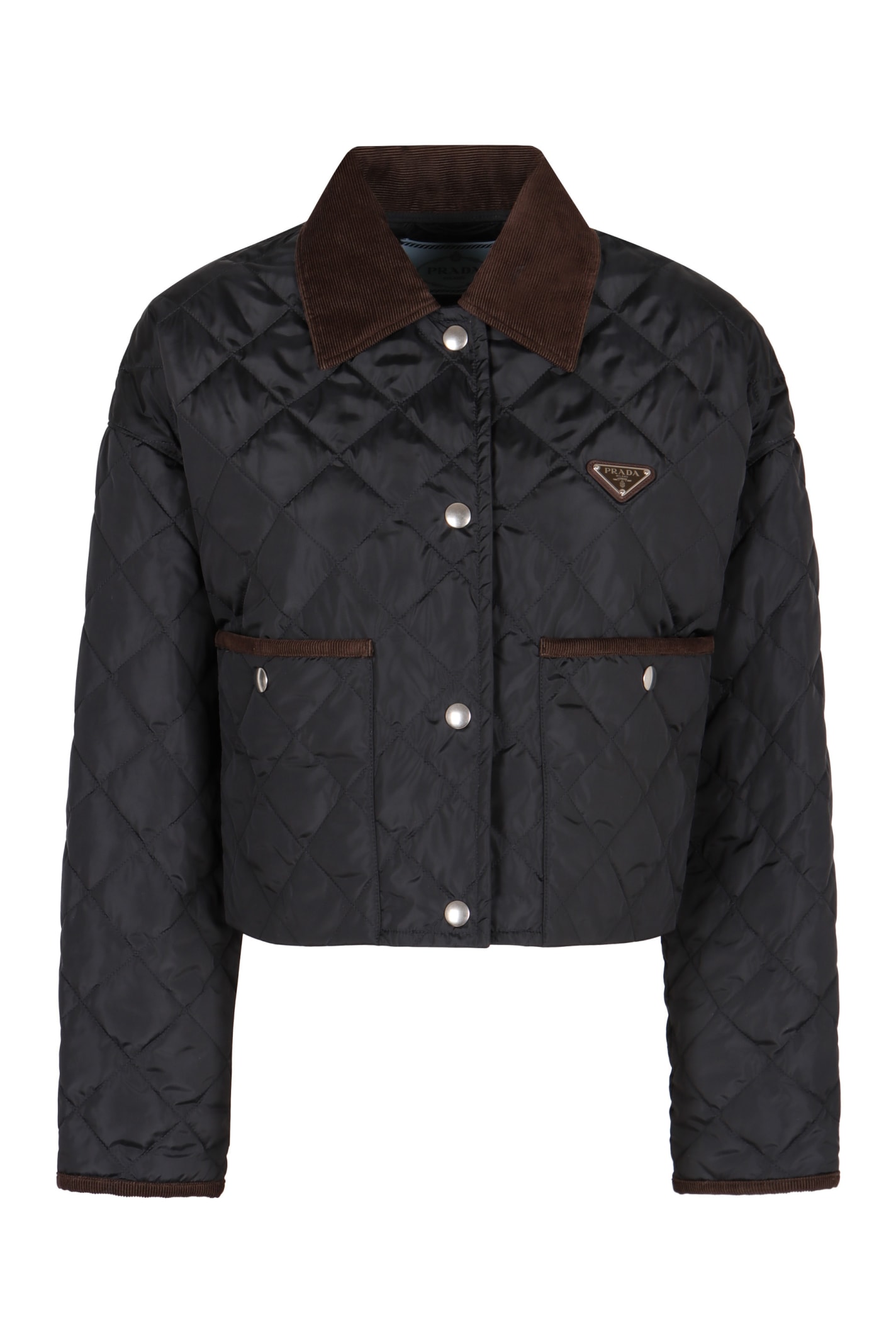 Shop Prada Re-nylon Jacket In Blue