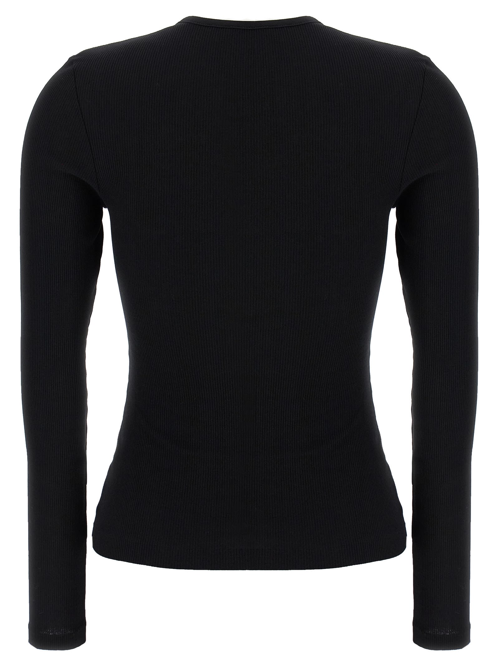 Ferragamo Shaped Neckline Sweater Sweaters And Cardigans Black In Black