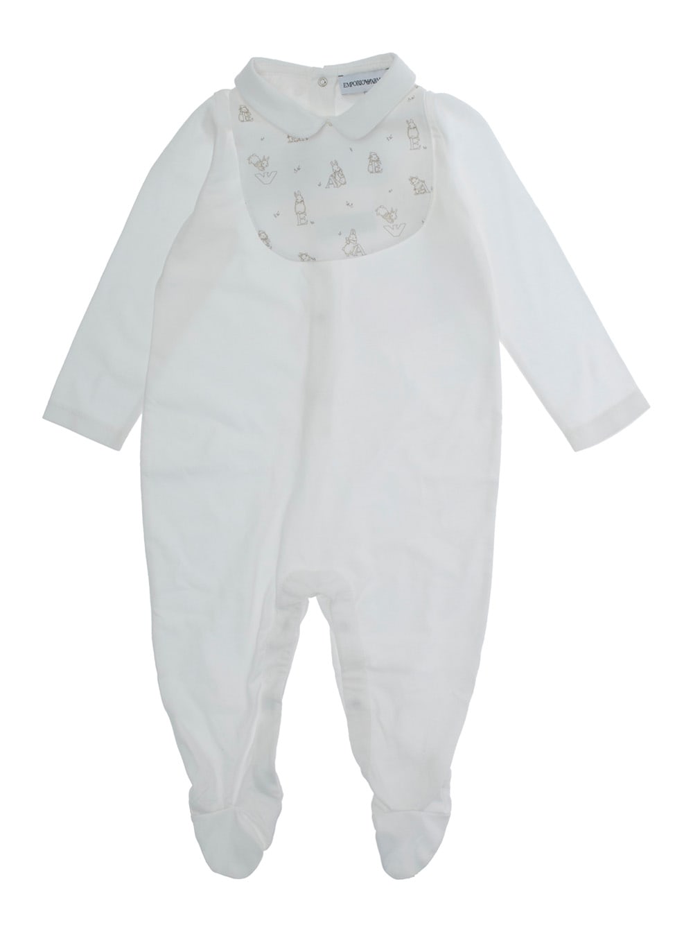 Emporio Armani Set Tutina+bavaglino In White