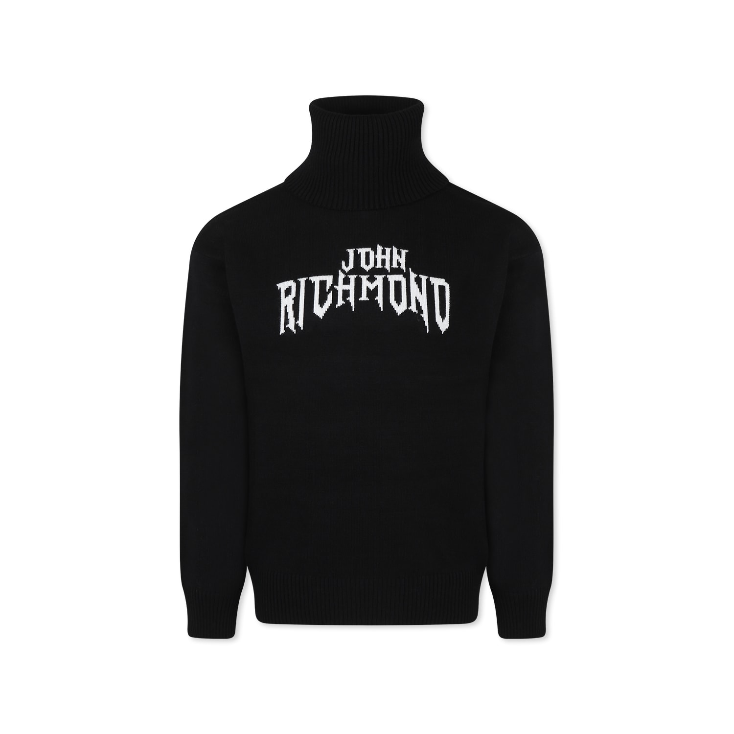 Richmond Black Turtleneck For Boy In Black
