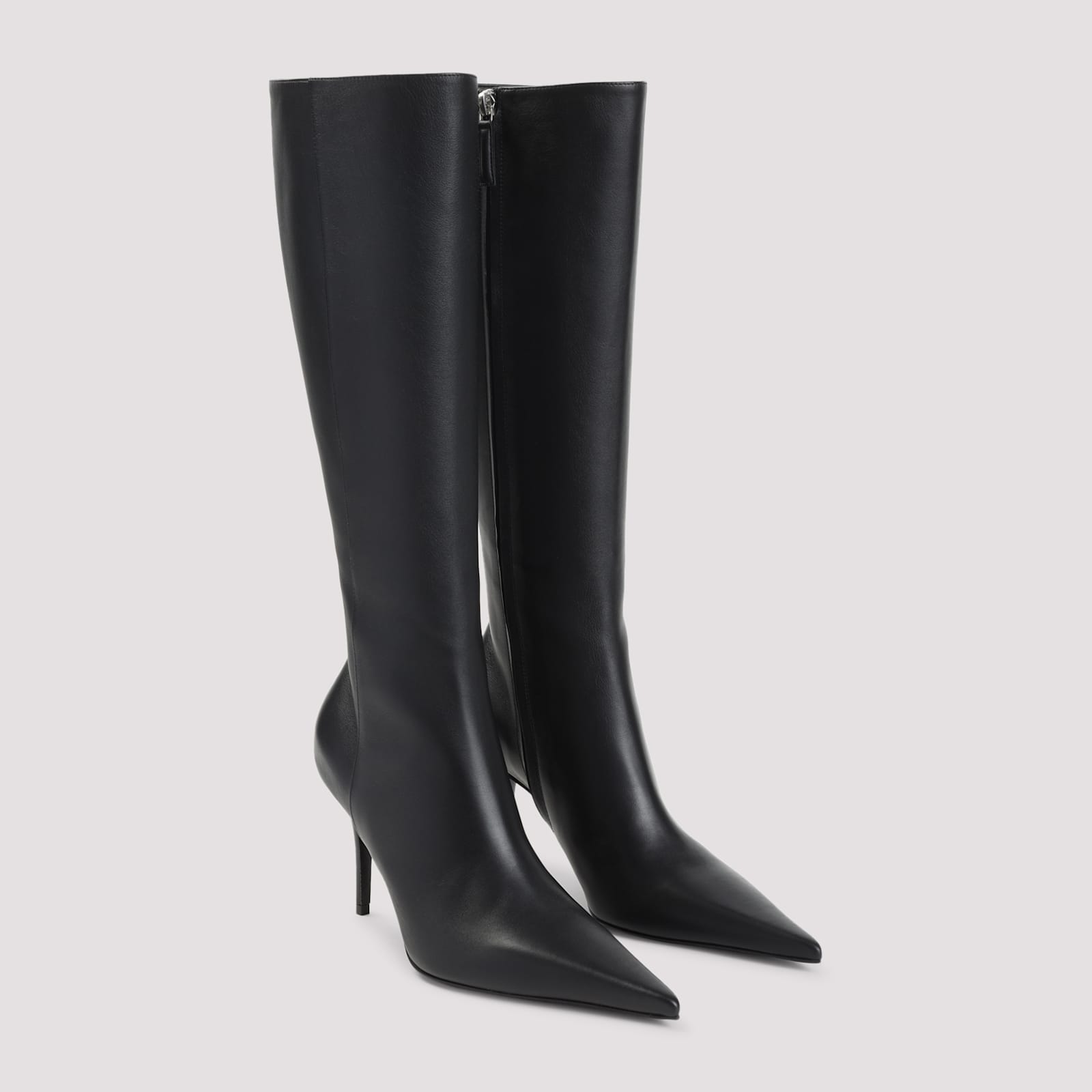 Amina Muaddi Barbara 90 Mid-calf Boots In Black