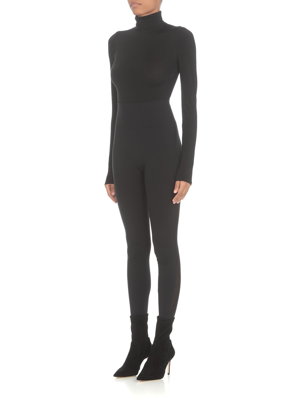 Shop Wolford Cotton Body In Black