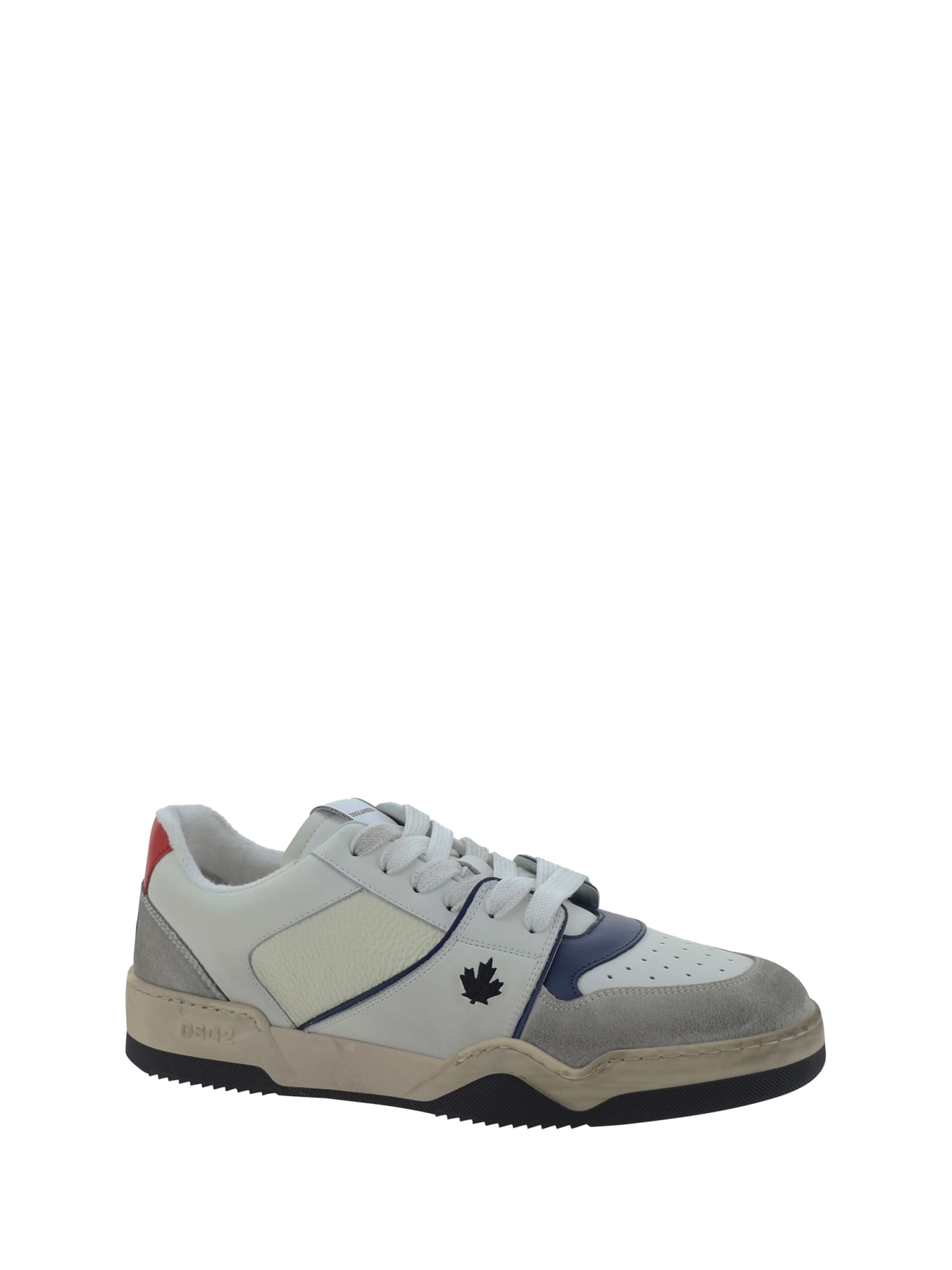 Shop Dsquared2 Sneakers In Bianco+blu+rosso