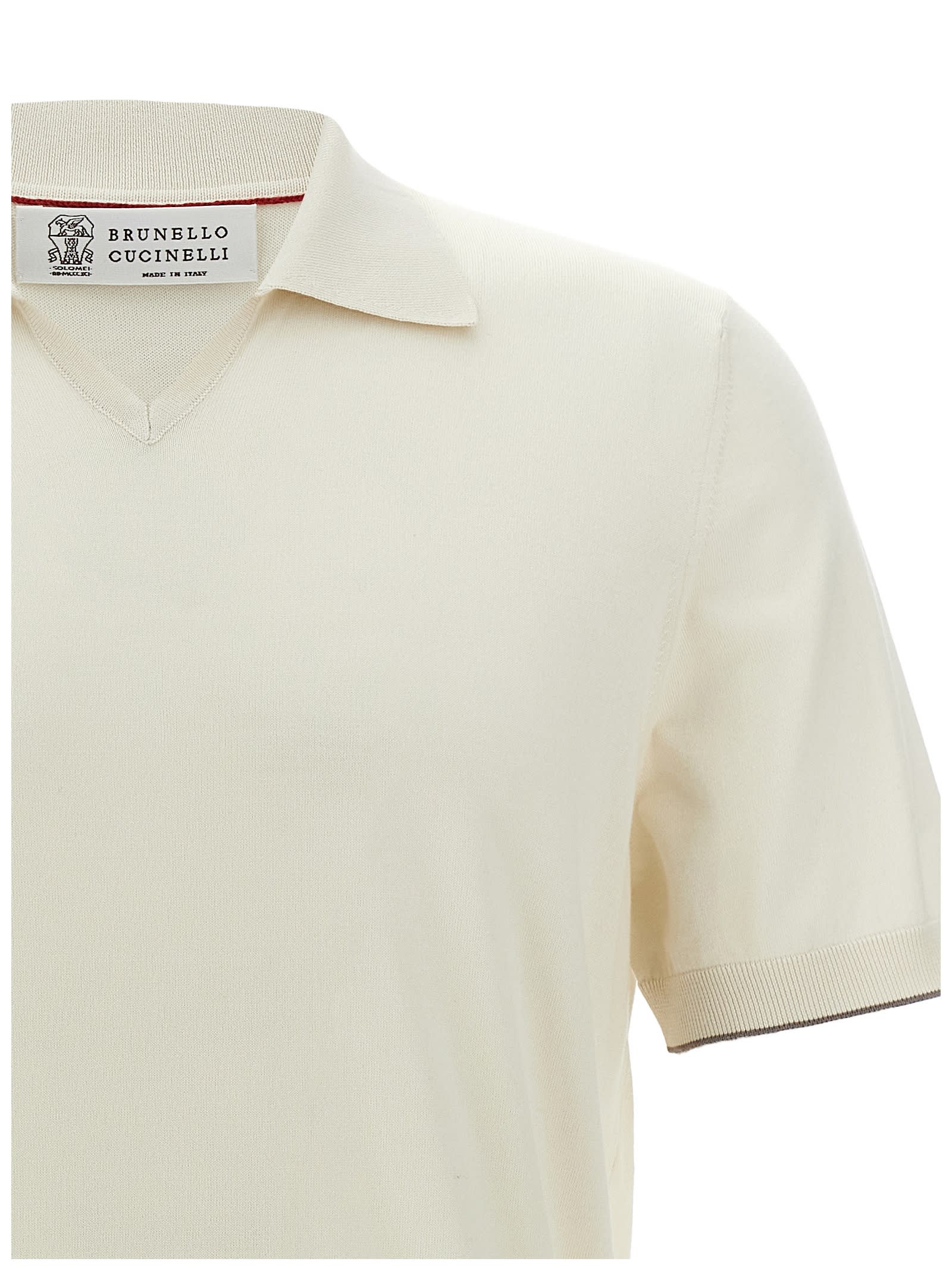 BRUNELLO CUCINELLI KNITTED POLO SHIRT