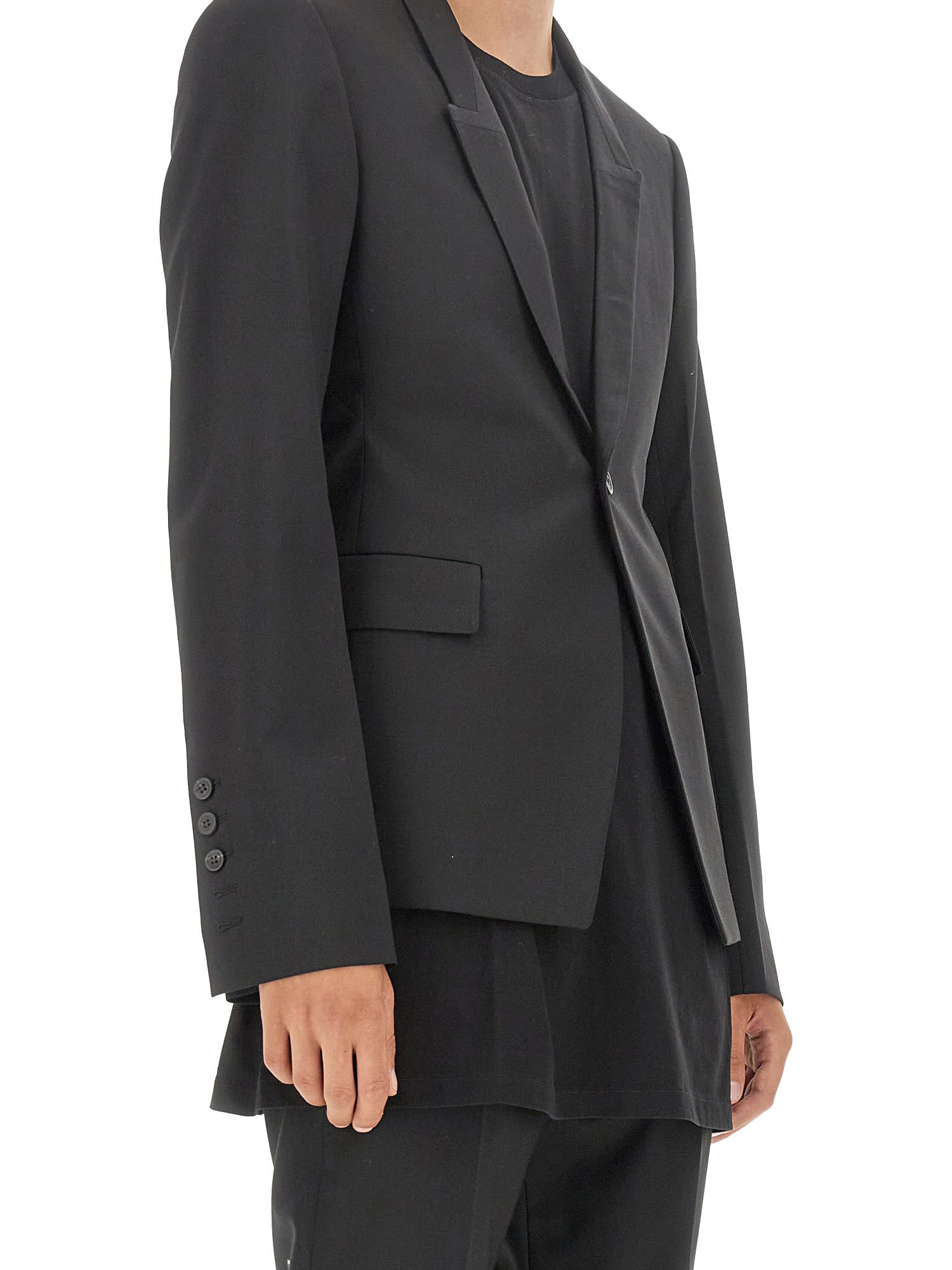 Shop Rick Owens Single-breasted Jacket In Black