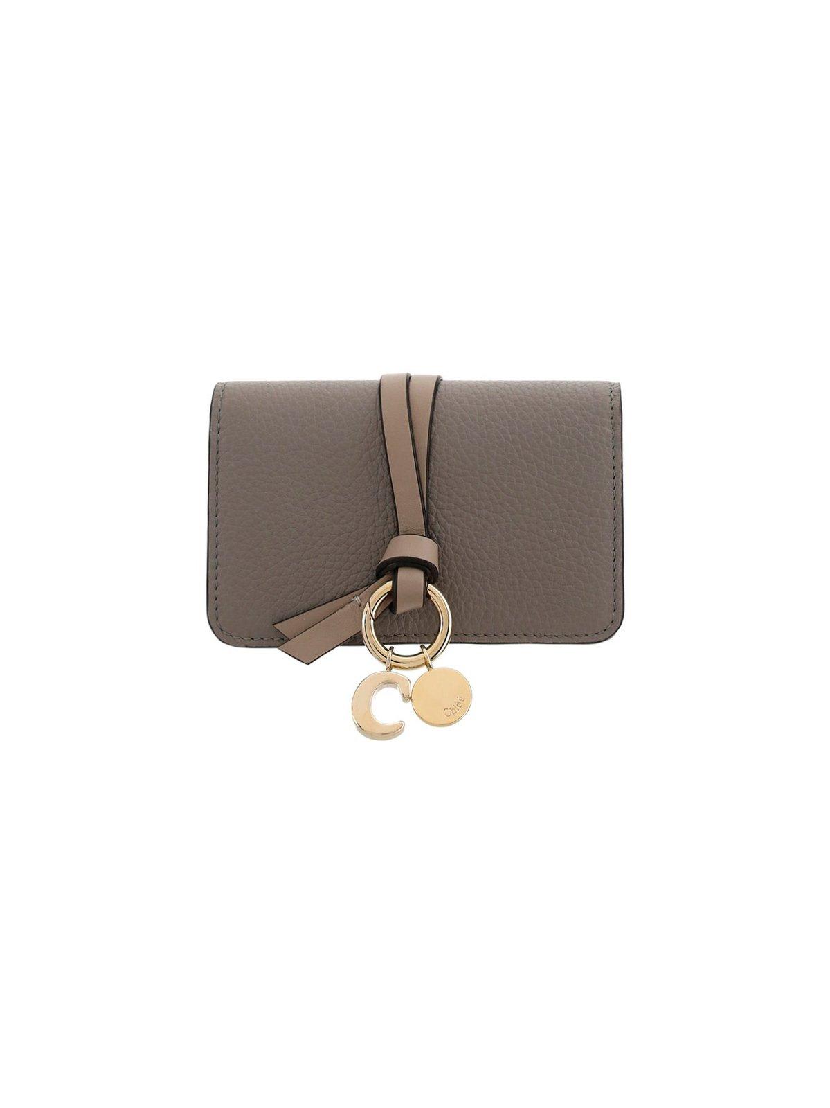 Shop Chloé Logo Engraved Alphabet Cardholder