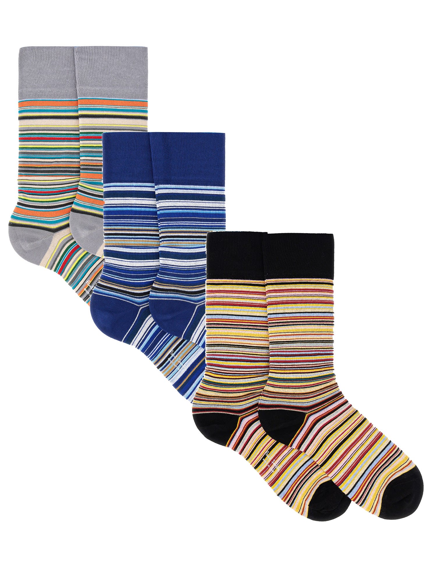 Paul Smith Set Of Three Multicolor Socks