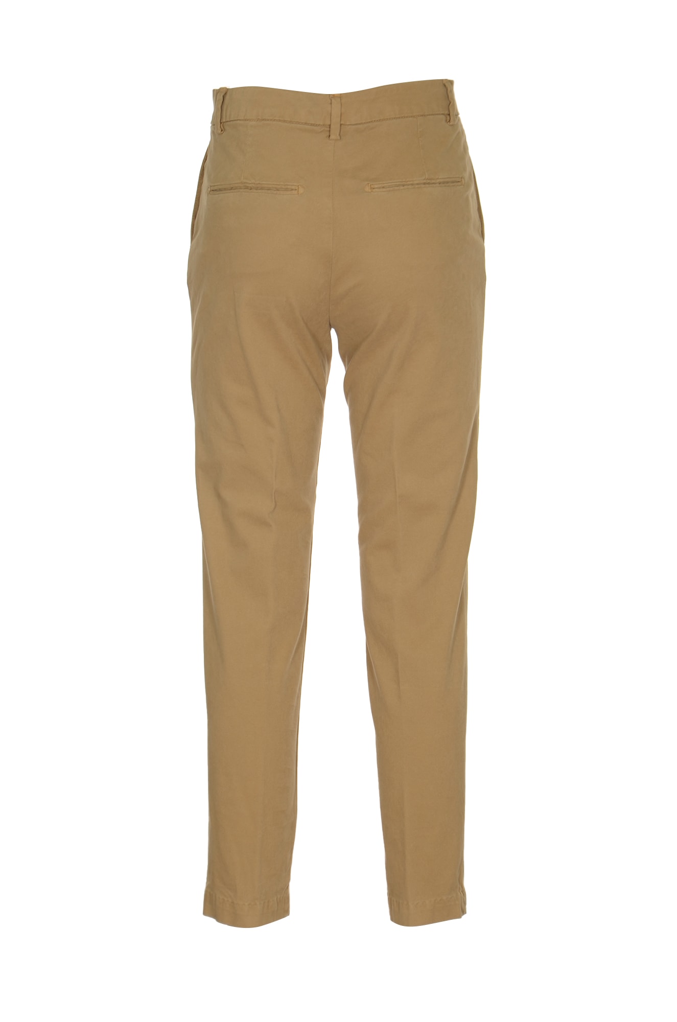 Shop Myths Buttoned Fitted Trousers In Brown