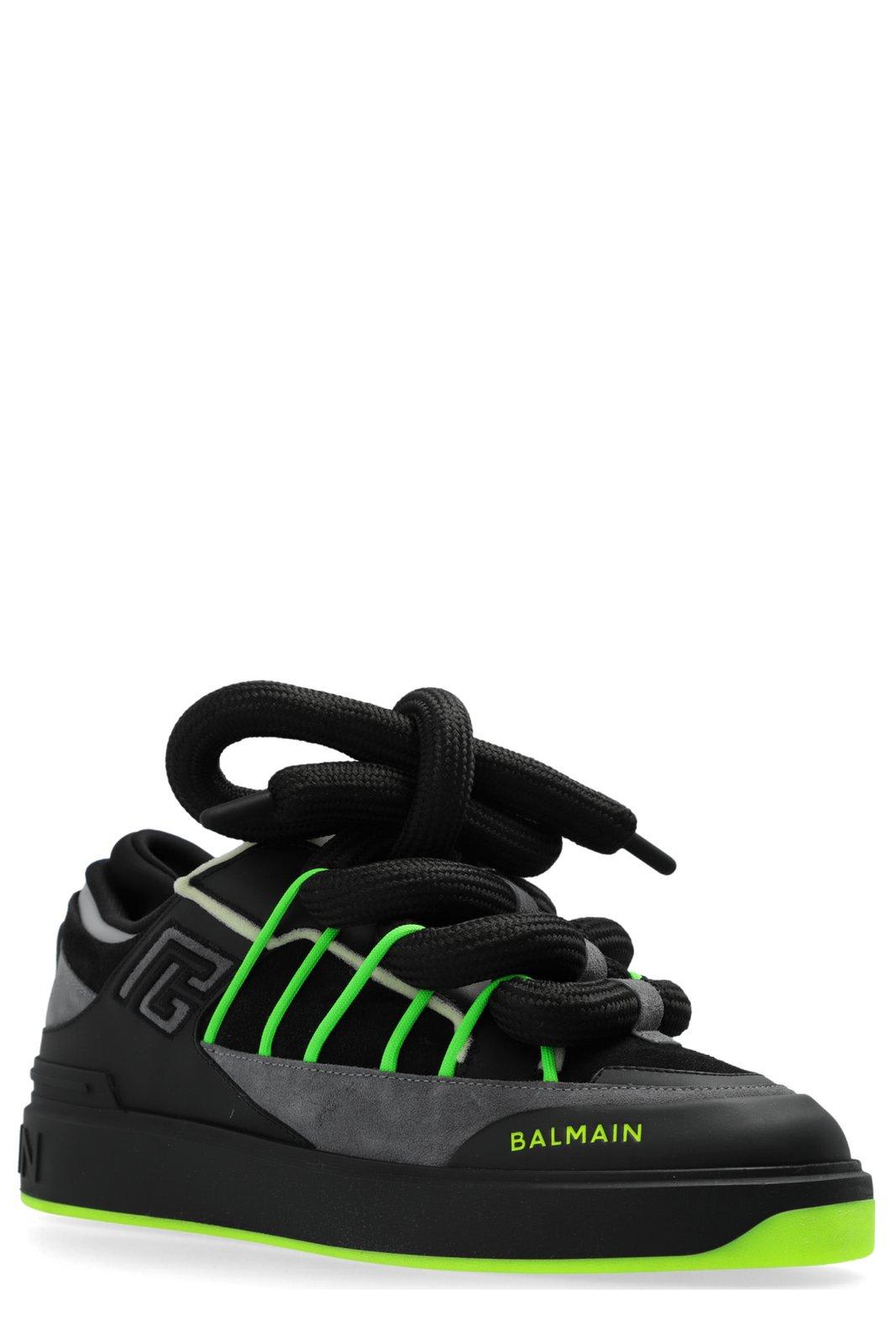 BALMAIN B-COURT PUFFY SKATE LACE-UP SNEAKERS 