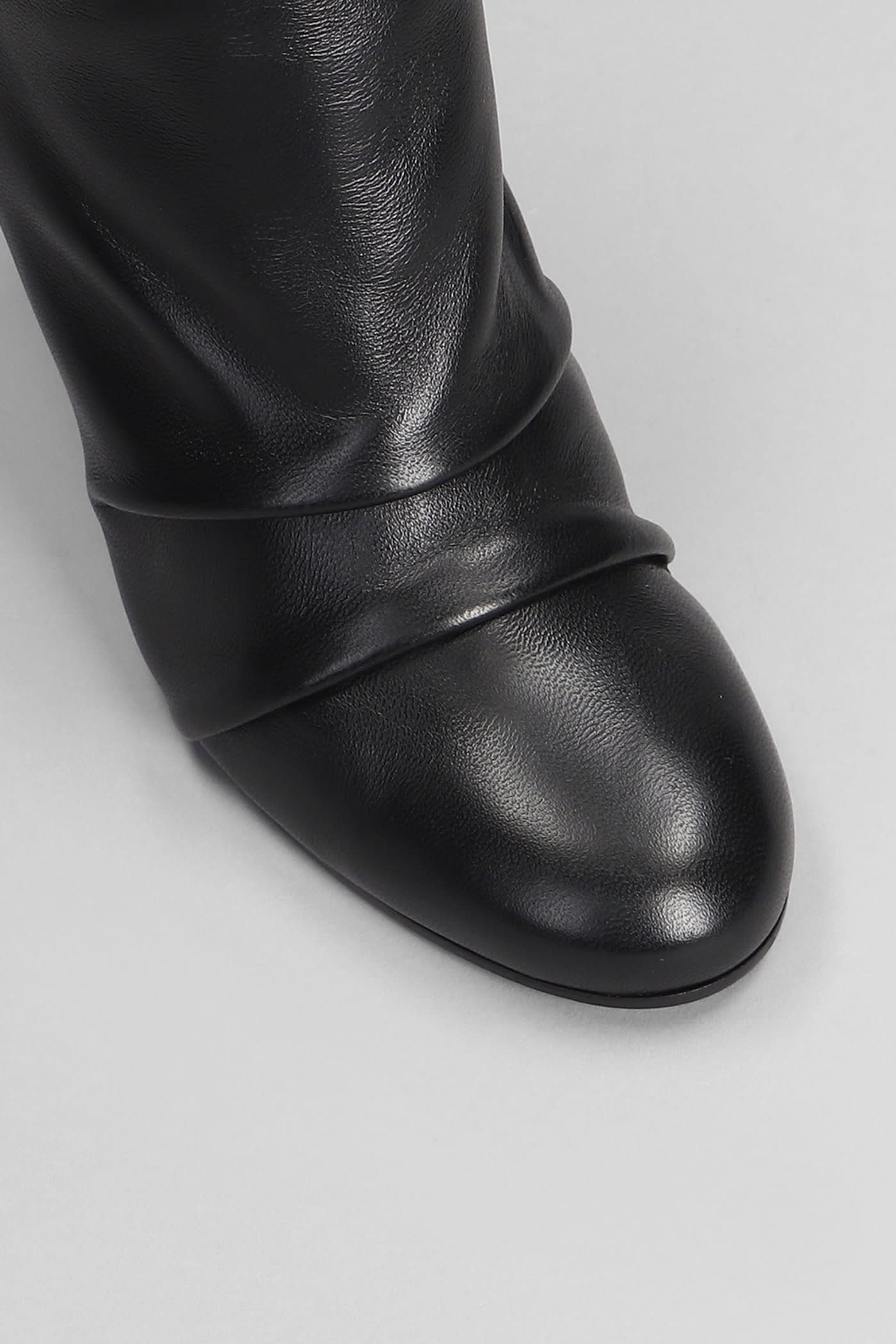 Shop Marc Ellis High Heels Ankle Boots In Black Leather