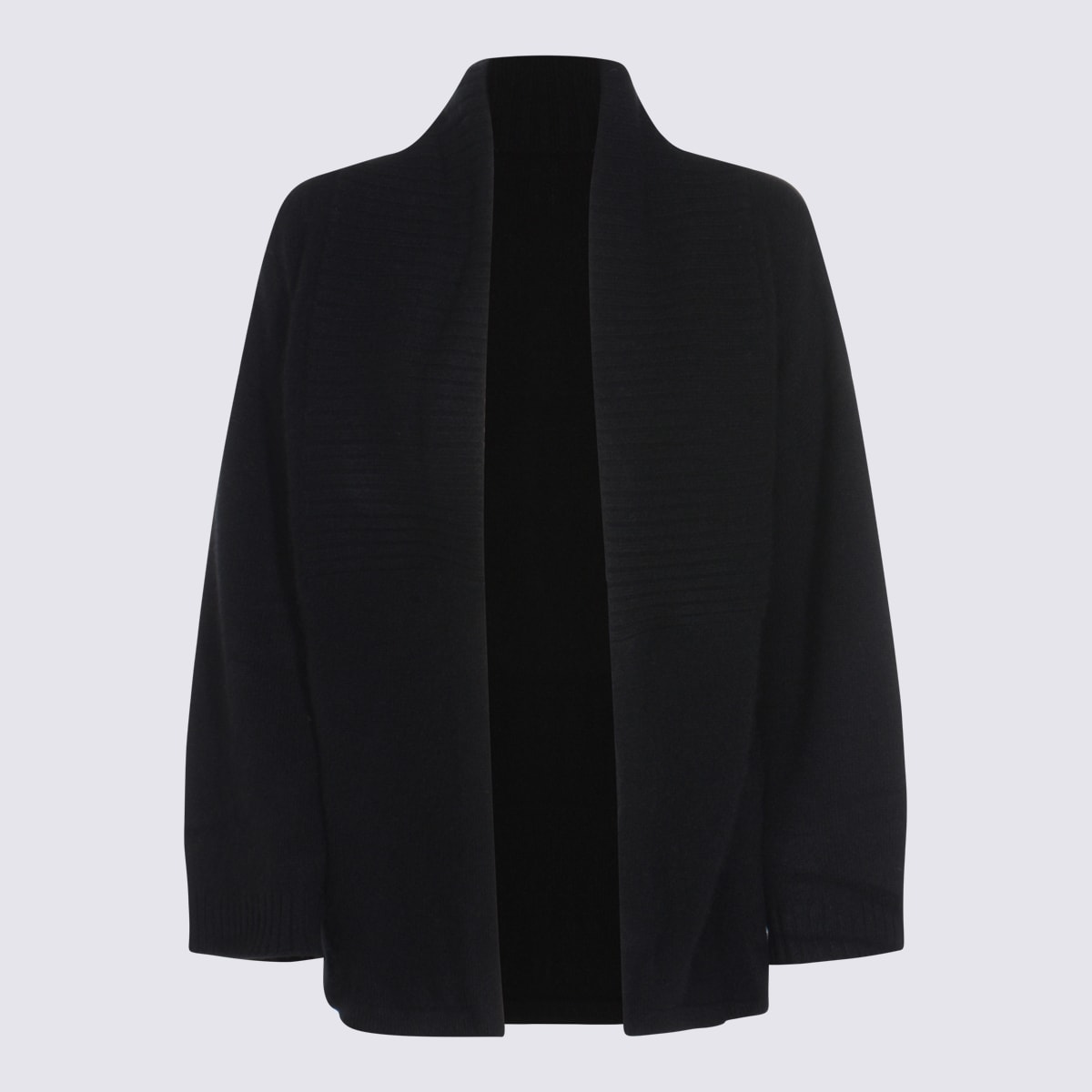Not Shy Open-front Cardigan In Black