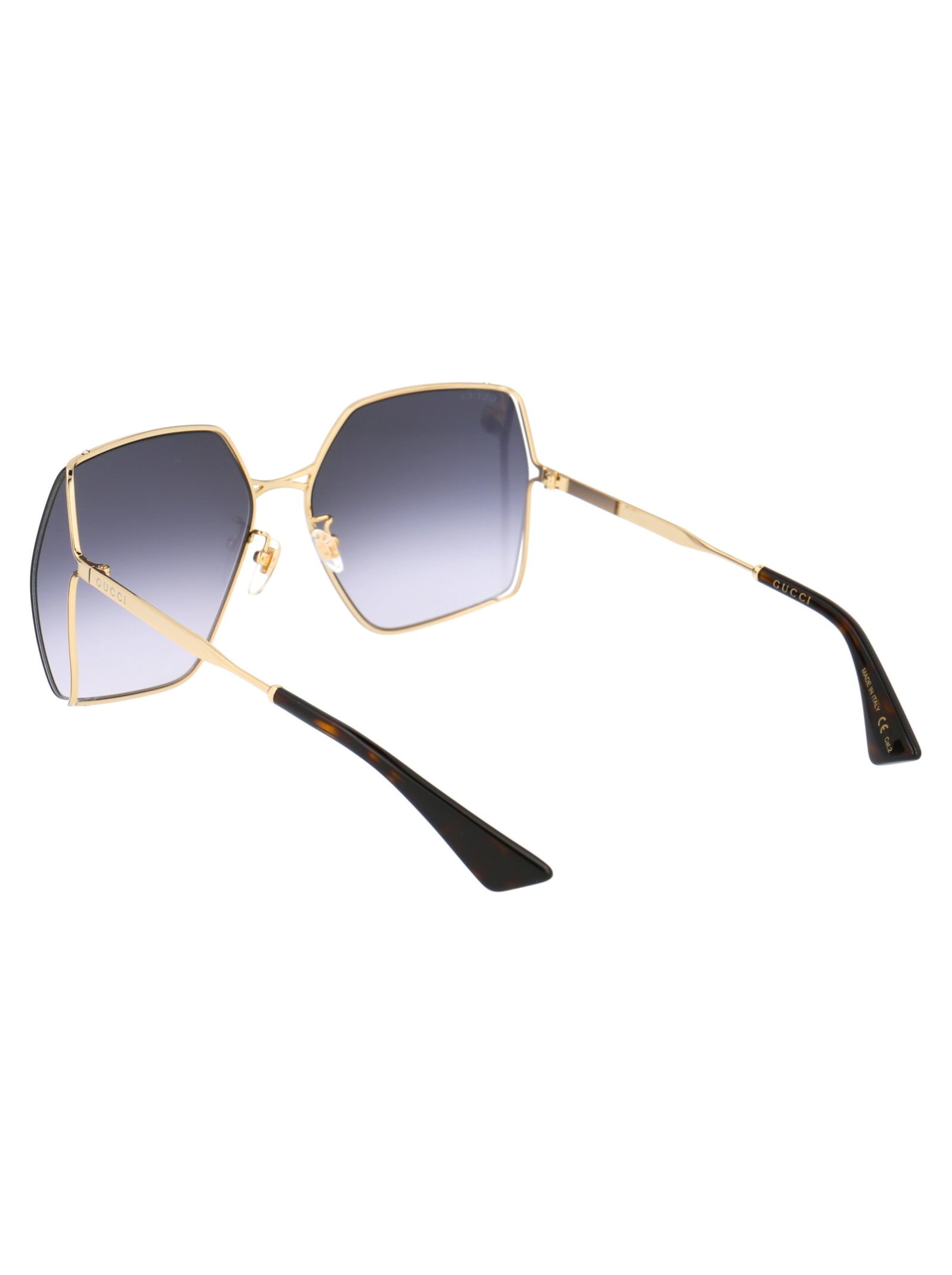 Shop Gucci Gg0817s Sunglasses In 001 Gold Gold Grey