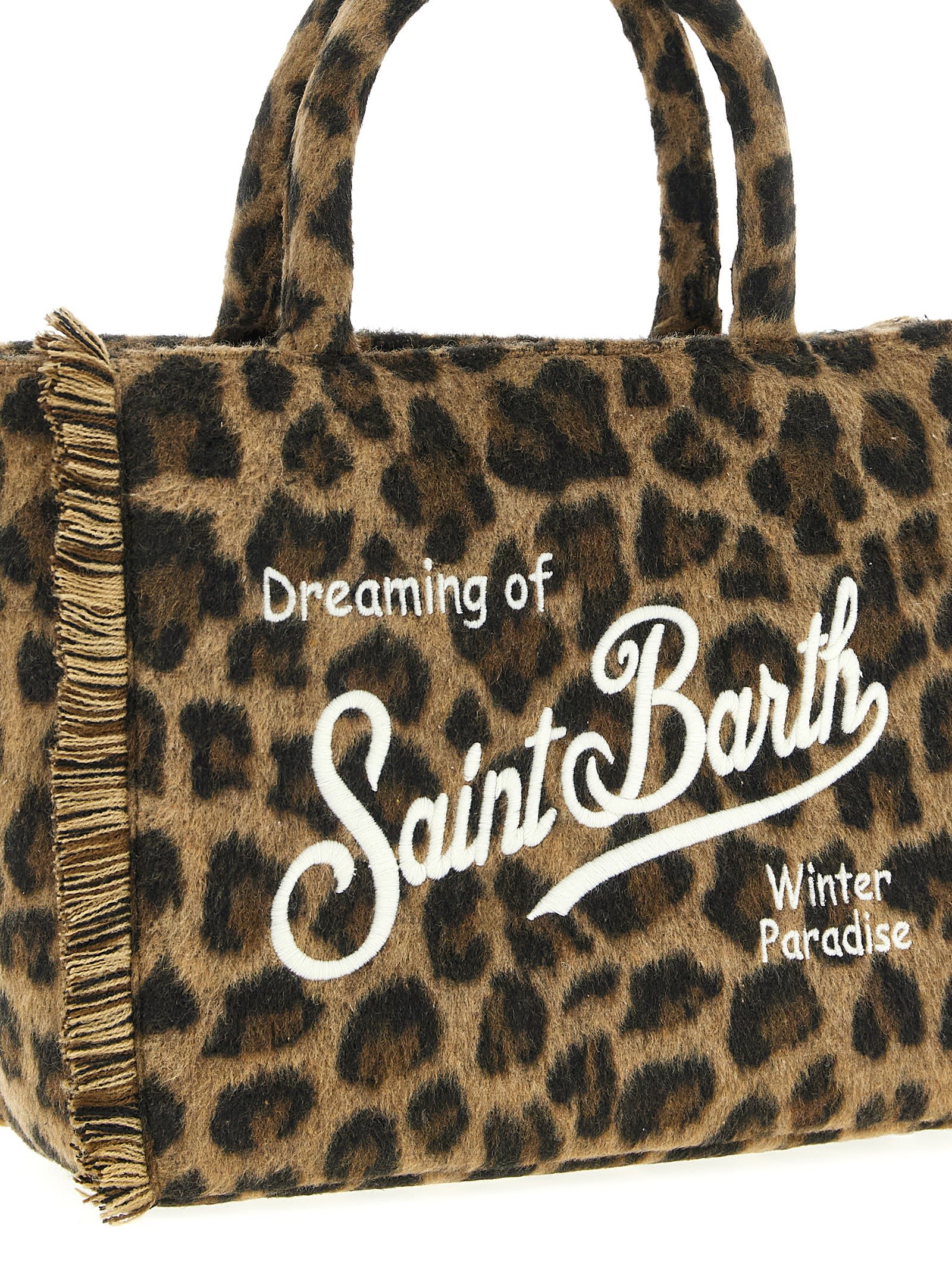 Mc2 Saint Barth Colette Felt Handbag In Brown