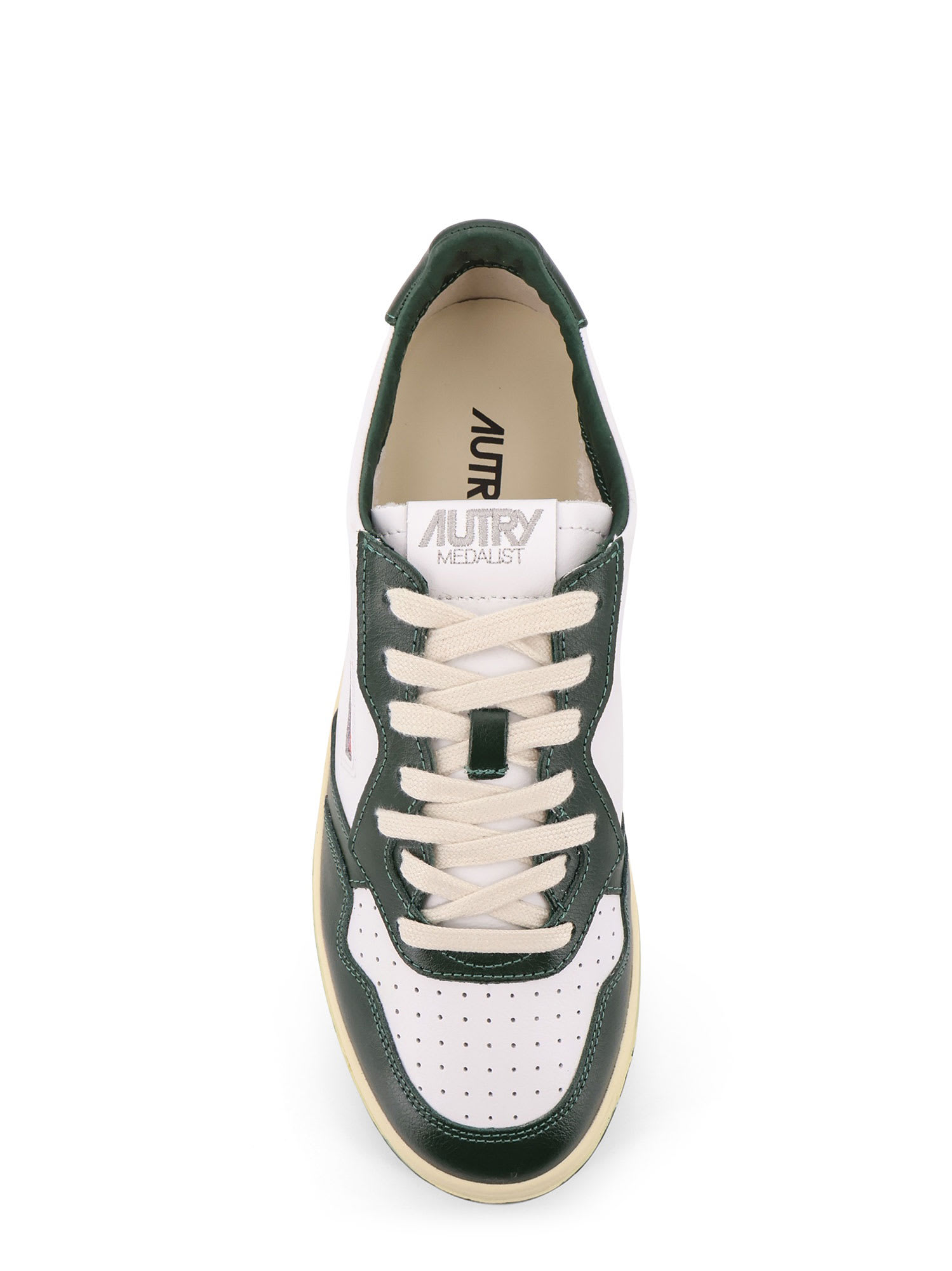 Autry Medalist Low Leather Low-top Sneakers In Green