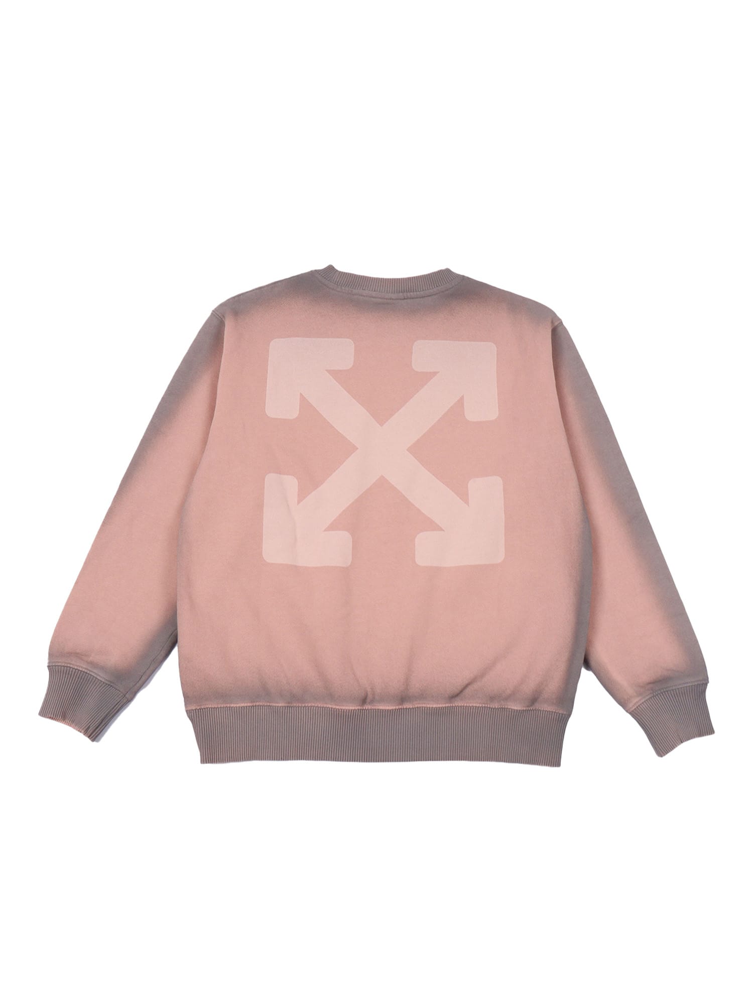 Off-white Garment Dyed Spray Crew Rose Pink - Soft In Pink
