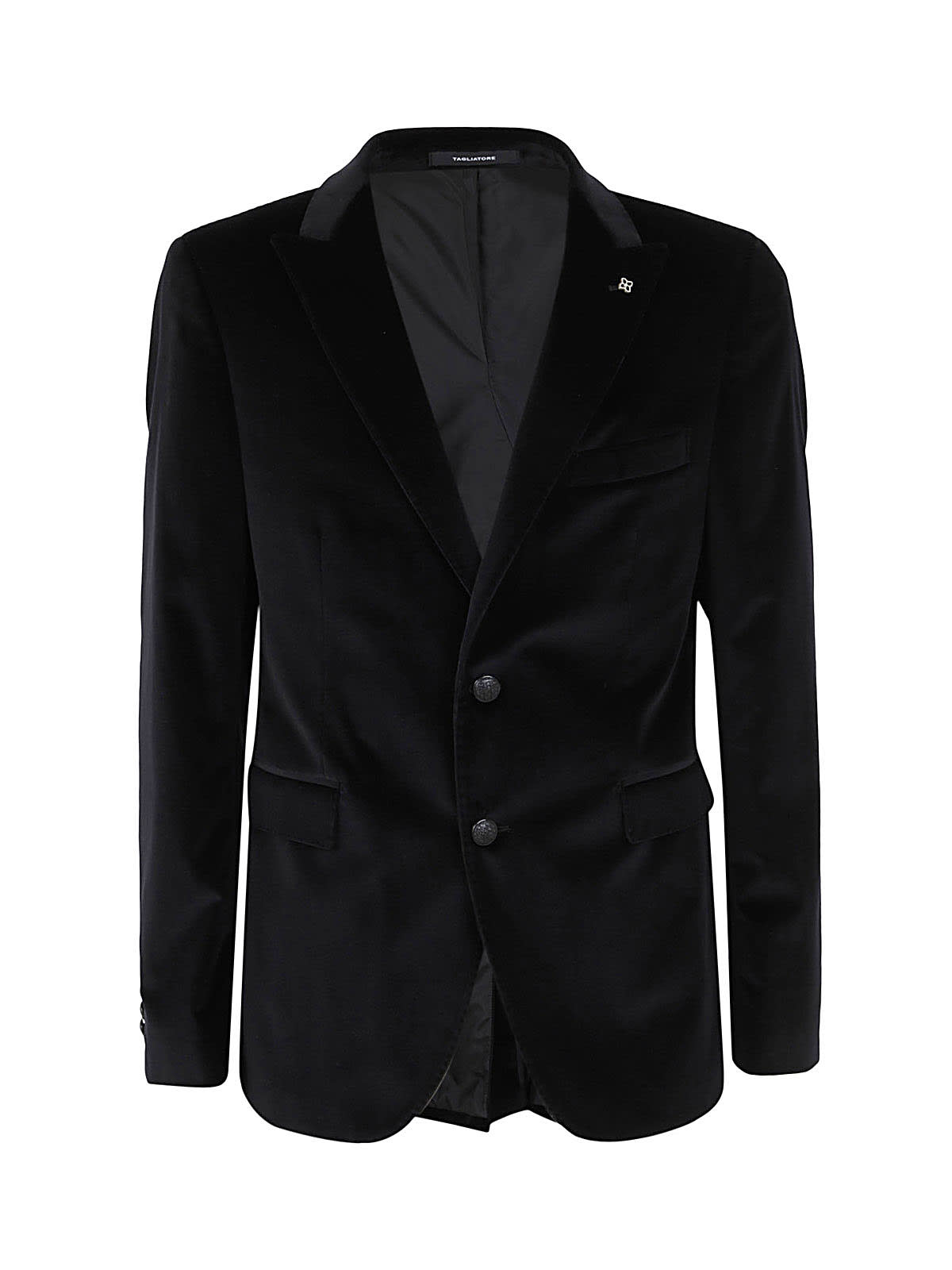 Tagliatore Velvet Blazer In Black