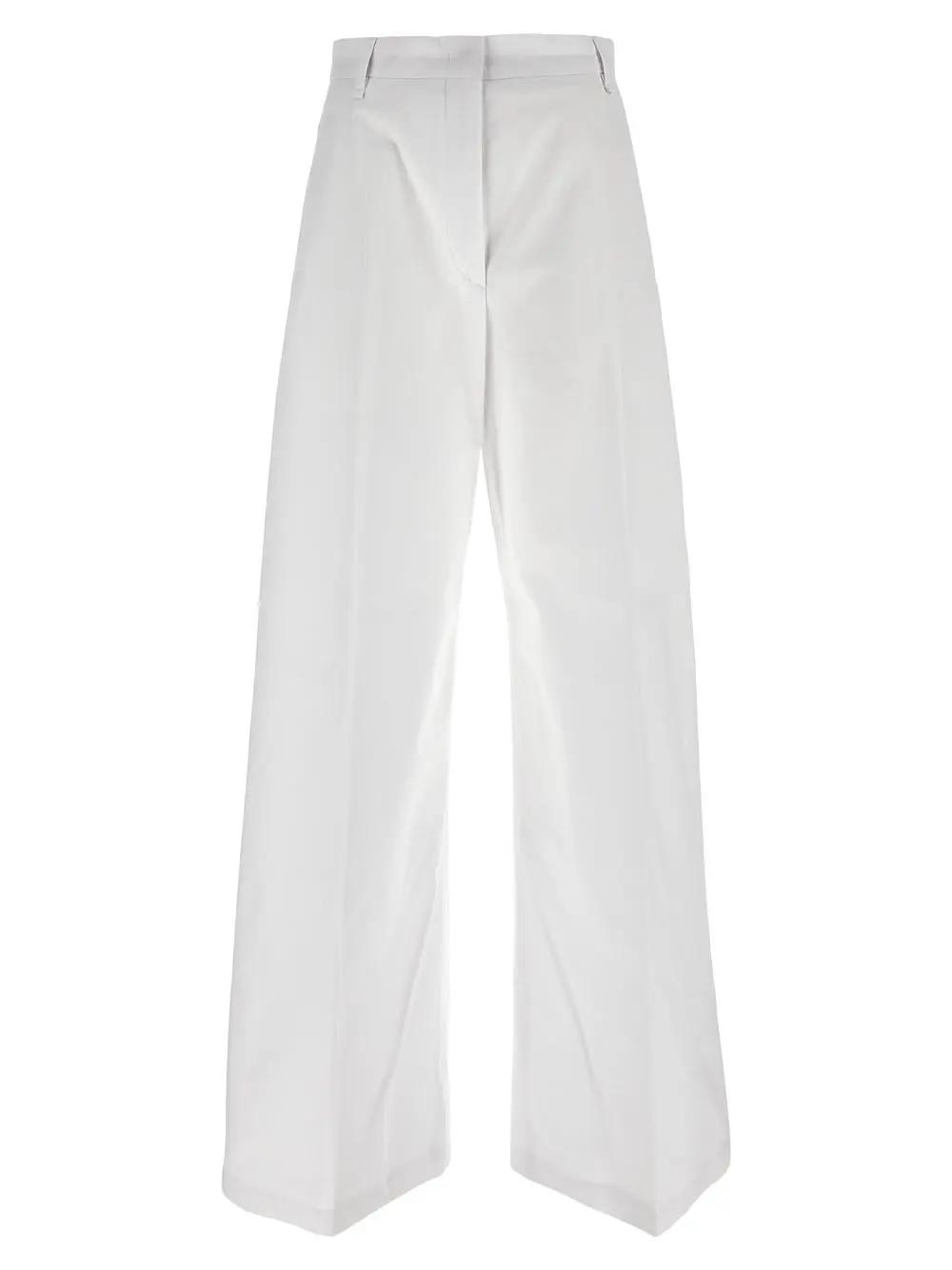 Shop Sportmax Gebe Trousers In Optical White