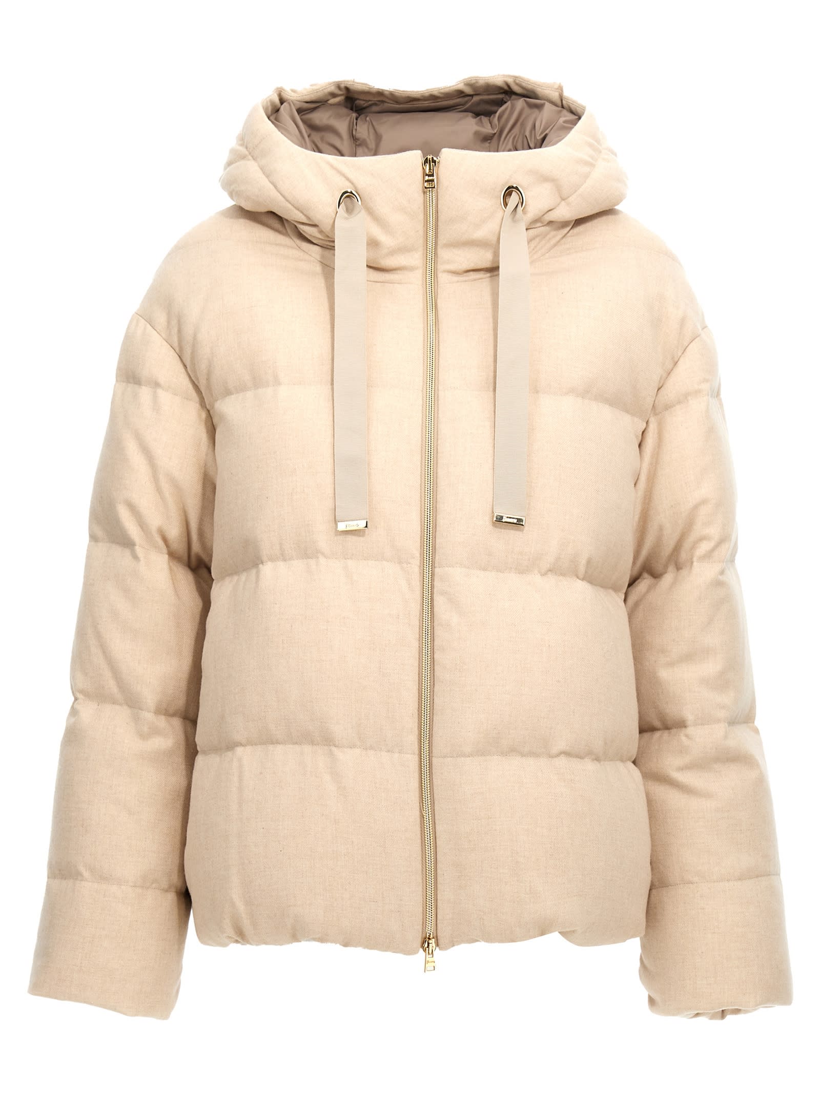 Herno Ultalight Down Jacket In Beige