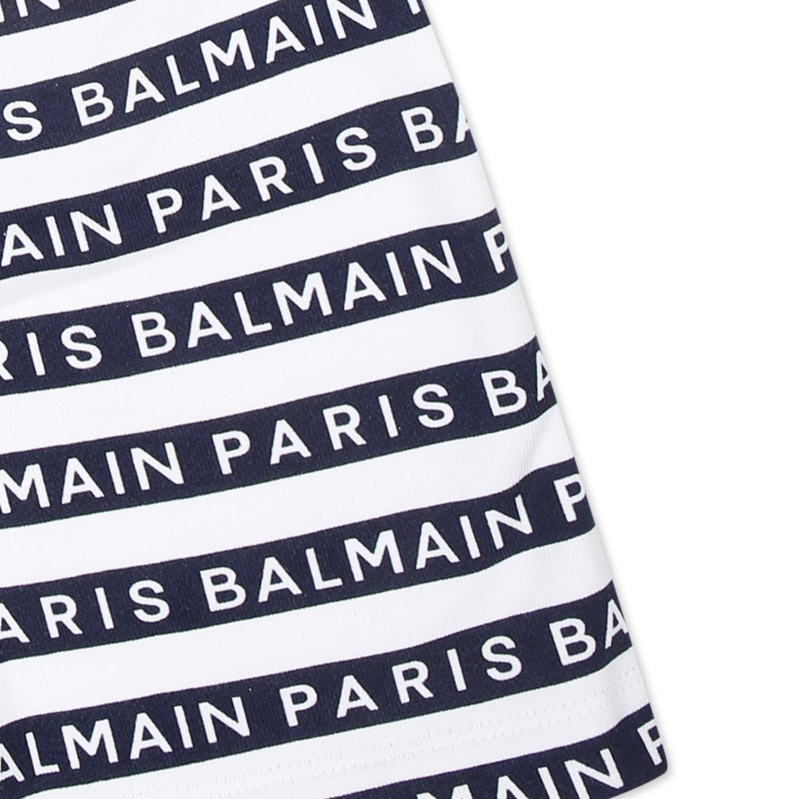 Balmain White Suit For Baby Boy With Logo In White