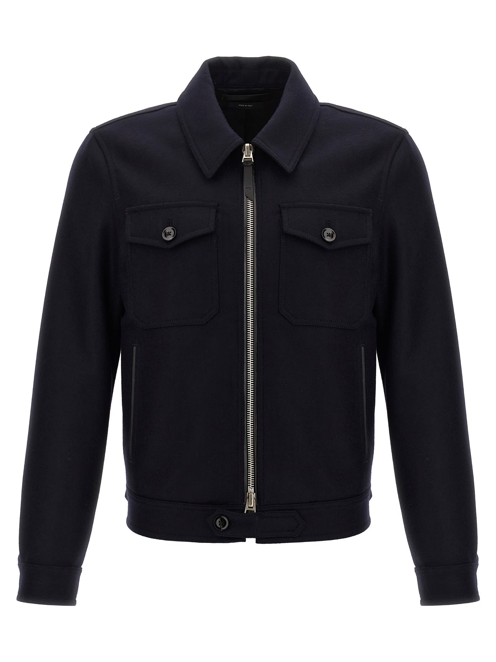 TOM FORD LIGHT MELTON OFFICER JACKET 