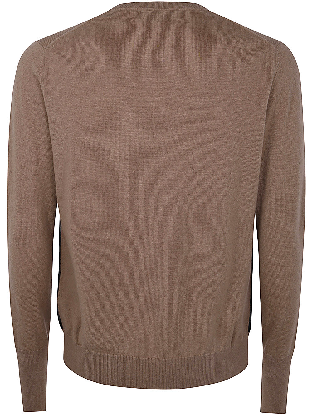 Shop Ballantyne V Neck Pullover In Camel Charcoal