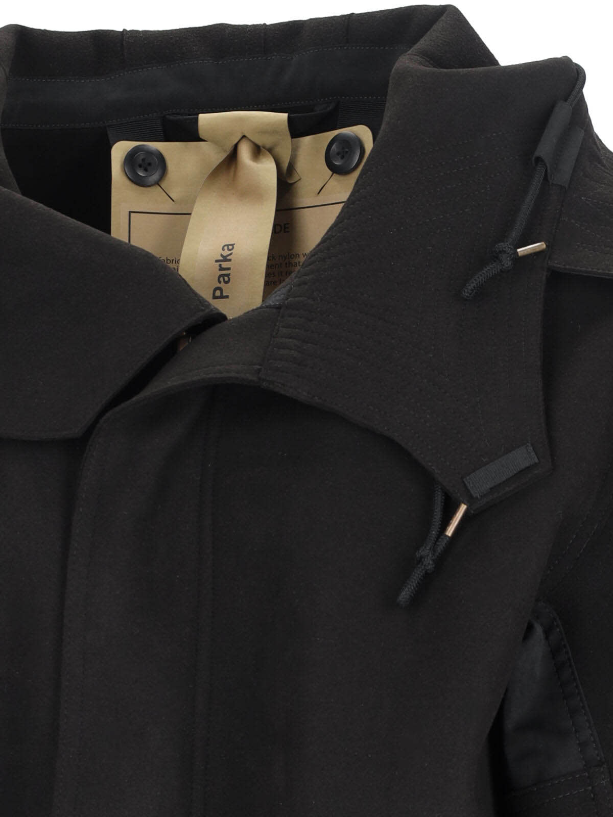 Shop Ten C Hooded Parka In Black